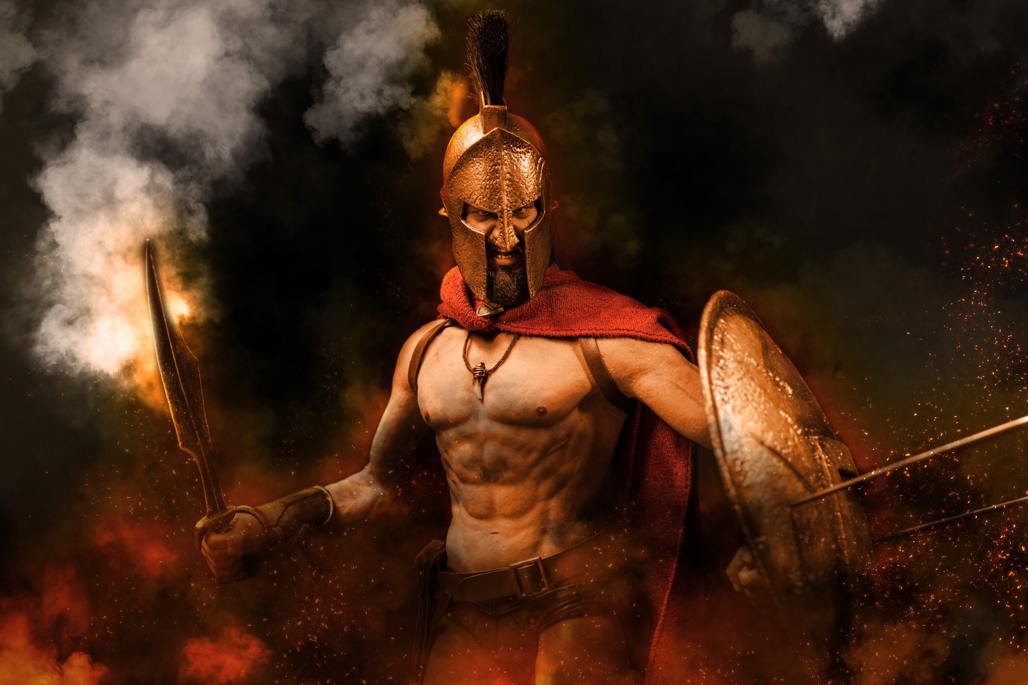 background, 300 Spartans, Leonid, 1080P, toy, HD Wallpaper
