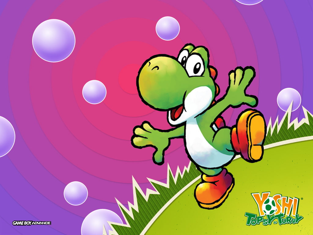 yoshi, bubbles, cartoons, 480P, HD Wallpaper
