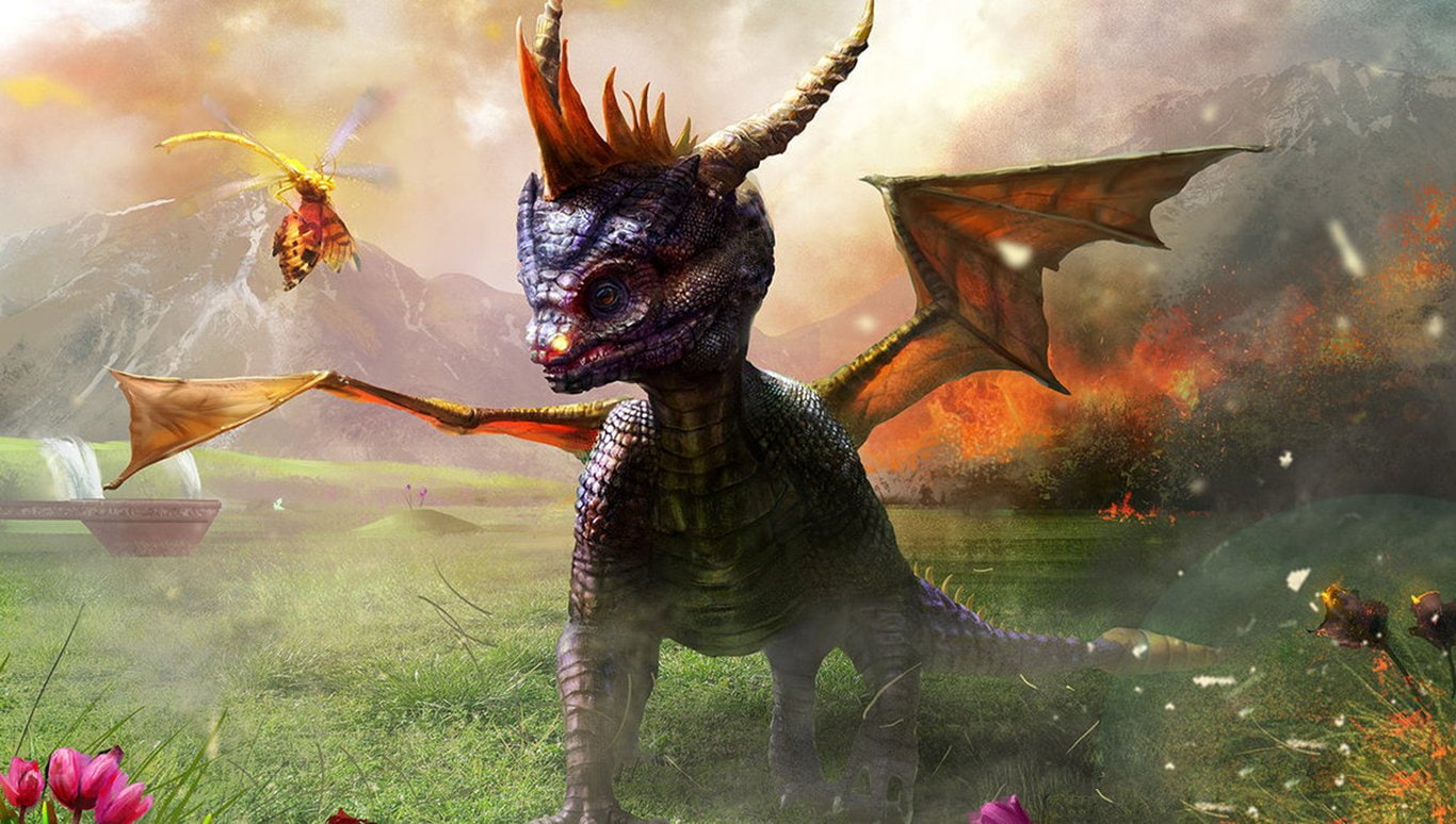Spyro the Dragon, Sparx the Dragonfly, Video Game, 720P, Spyro (Character), HD Wallpaper