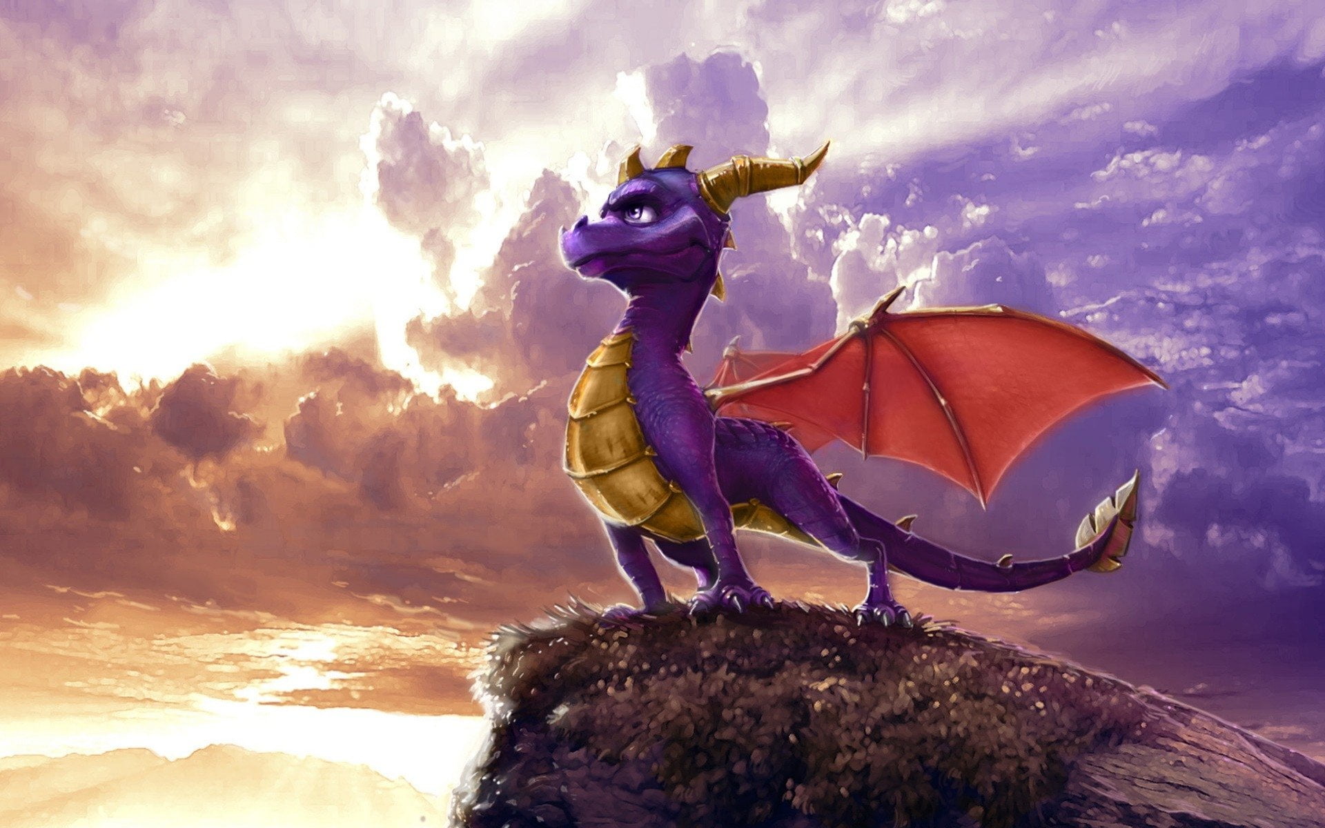 art and craft, Spyro the Dragon, mountain, clothing, travel destinations, adult, cloud - sky, sculpture, outdoors, scenics - nature, 1080P, sunset, travel, HD Wallpaper