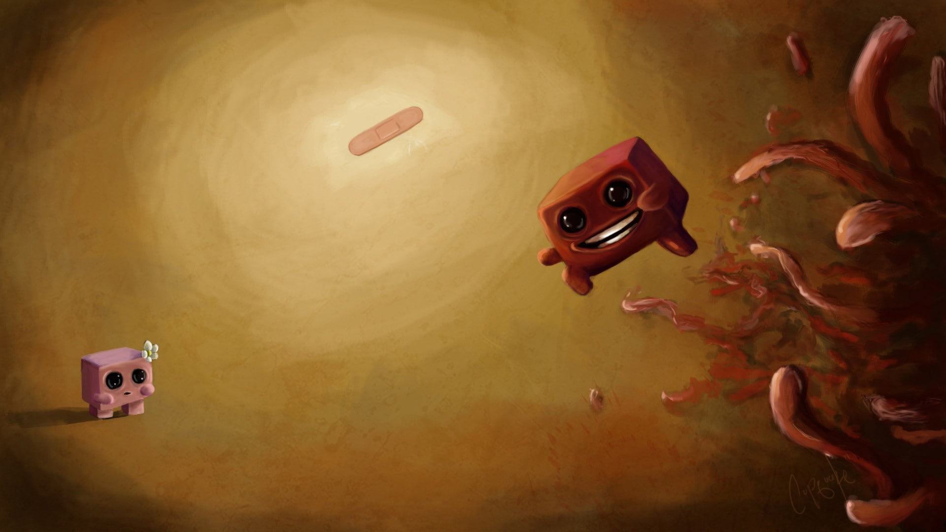 1080P, super, video games, hd, boy, drawing, meat, HD Wallpaper