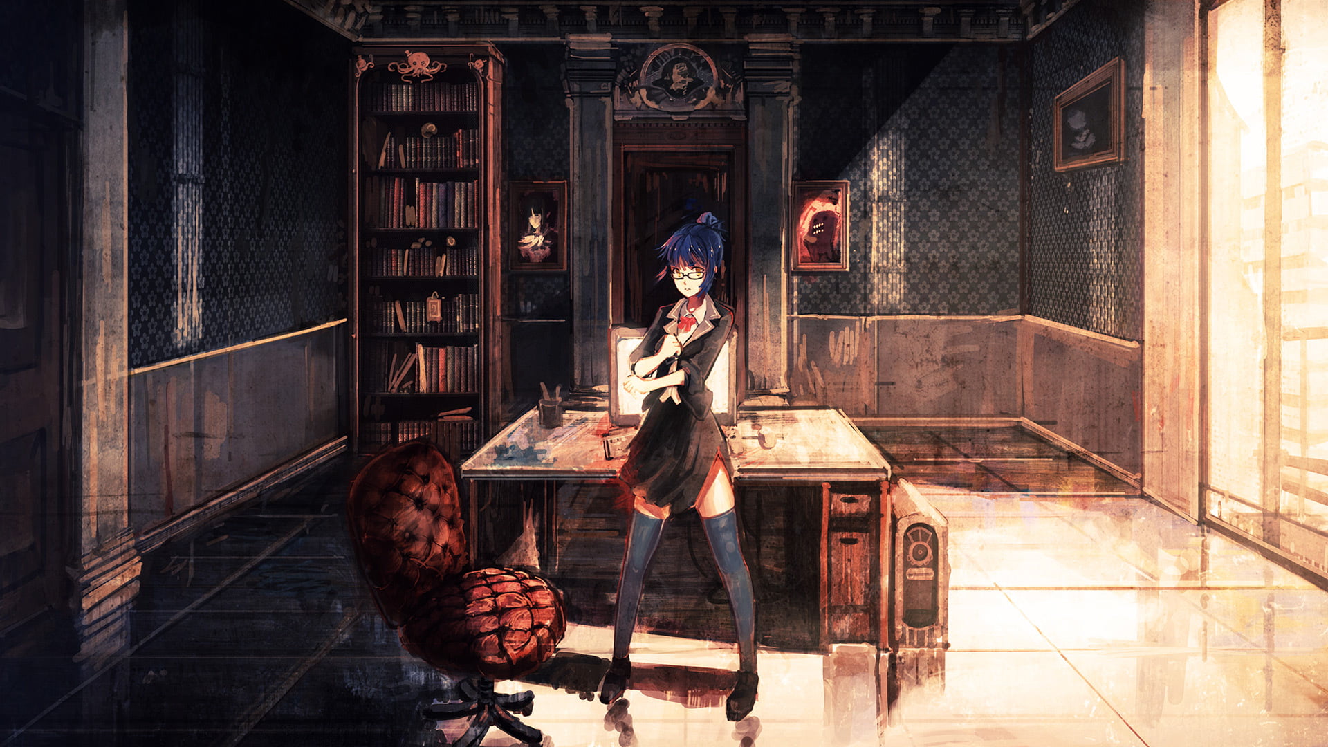 beauty, one Person, character, school, anime, music, young Adult, computer, women, lifestyles, travel, glasses, motion, architecture, day, 1080P, doomfest, HD Wallpaper