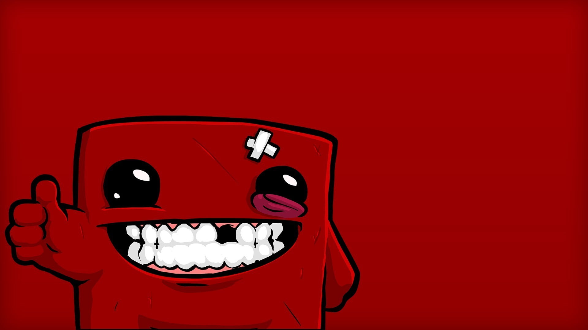 retro styled, 1080P, vibrant color, communication, arts culture and entertainment, bright, music, copy space, close-up, video games super meat boy, indoors, HD Wallpaper