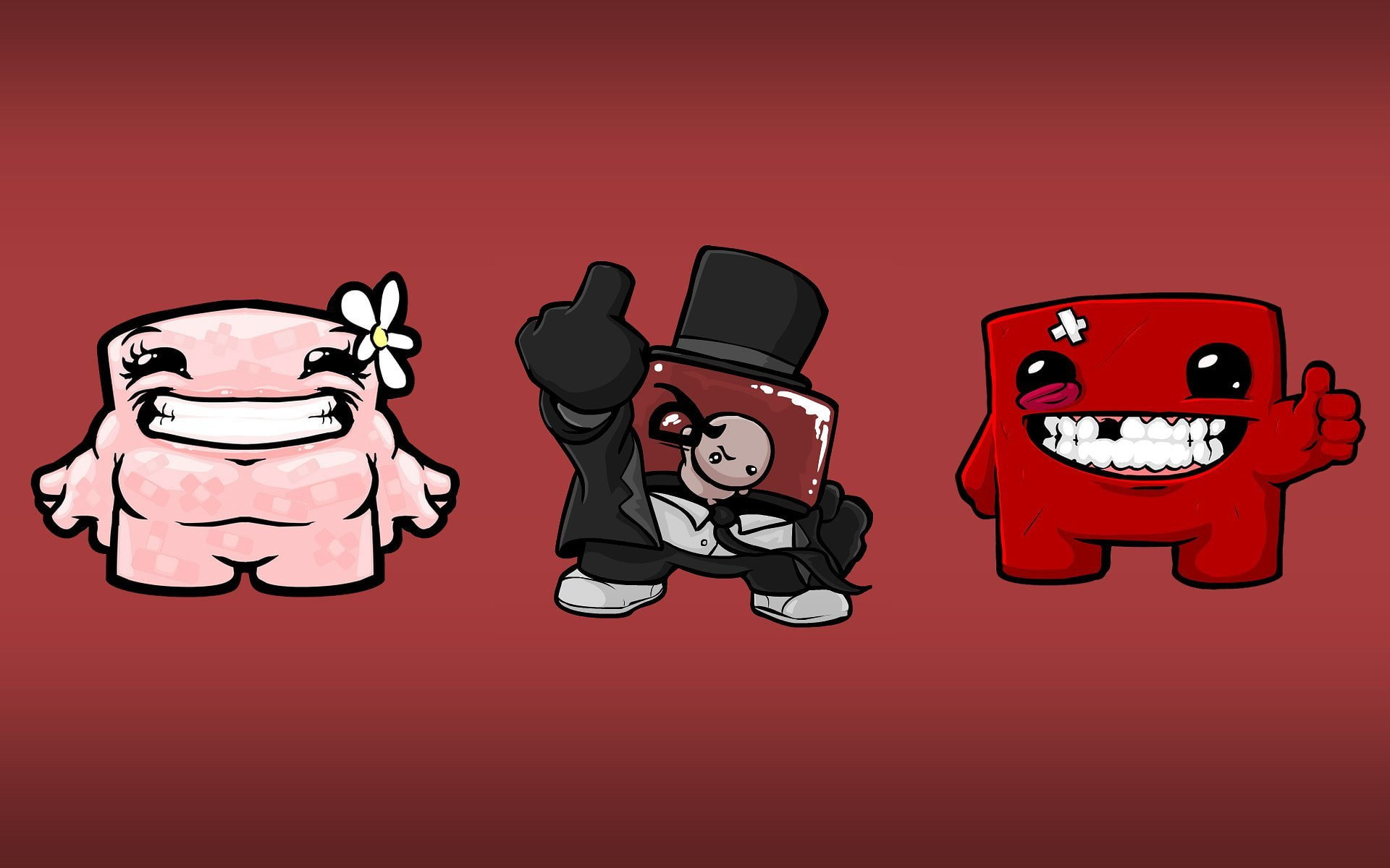 boy, humor, platform, nintendo, funny, 1080P, meat, super, animation, cartoon, HD Wallpaper
