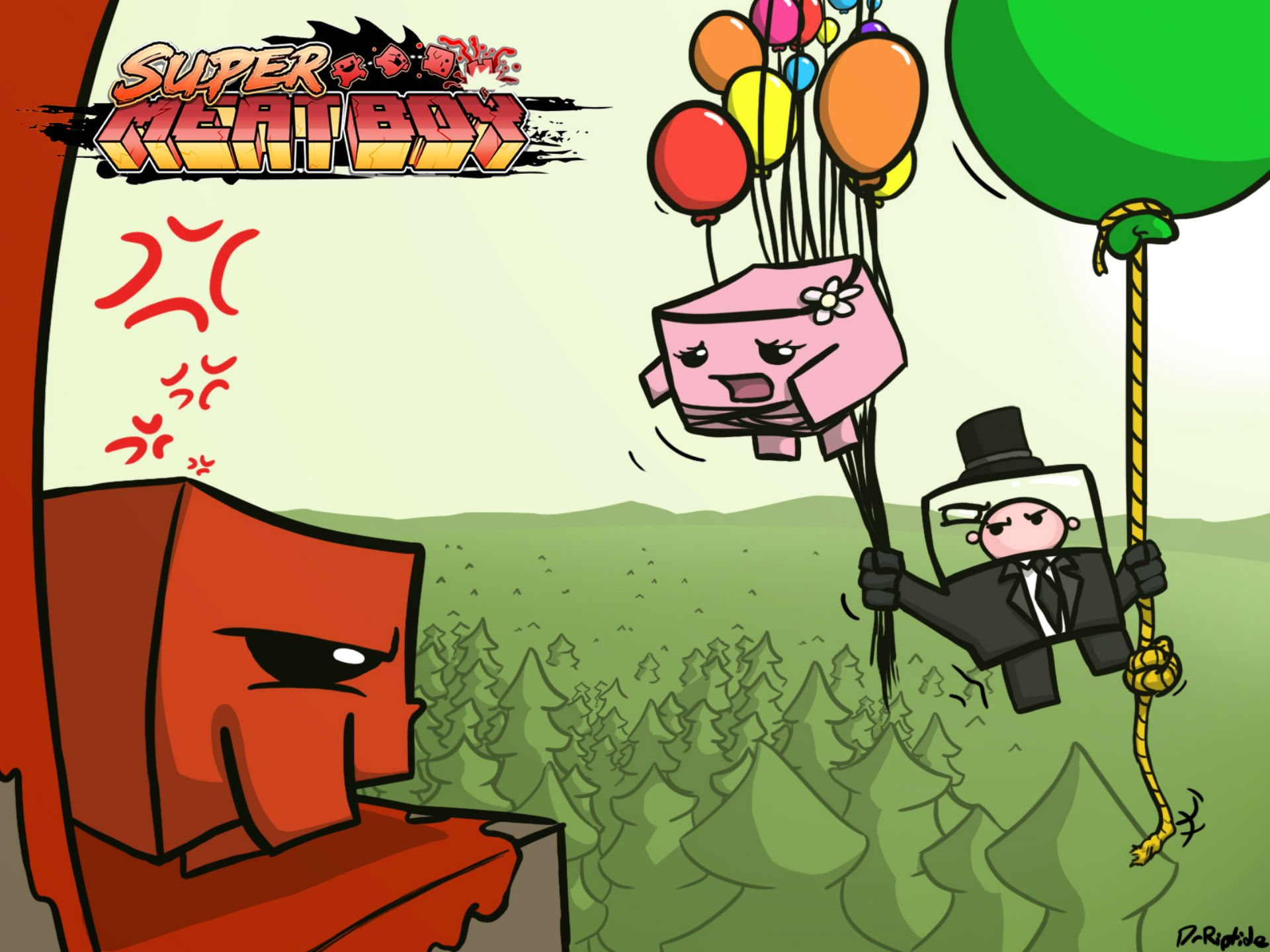 super, funny, meat, cartoon, nintendo, boy, platform, humor, animation, 1080P, HD Wallpaper