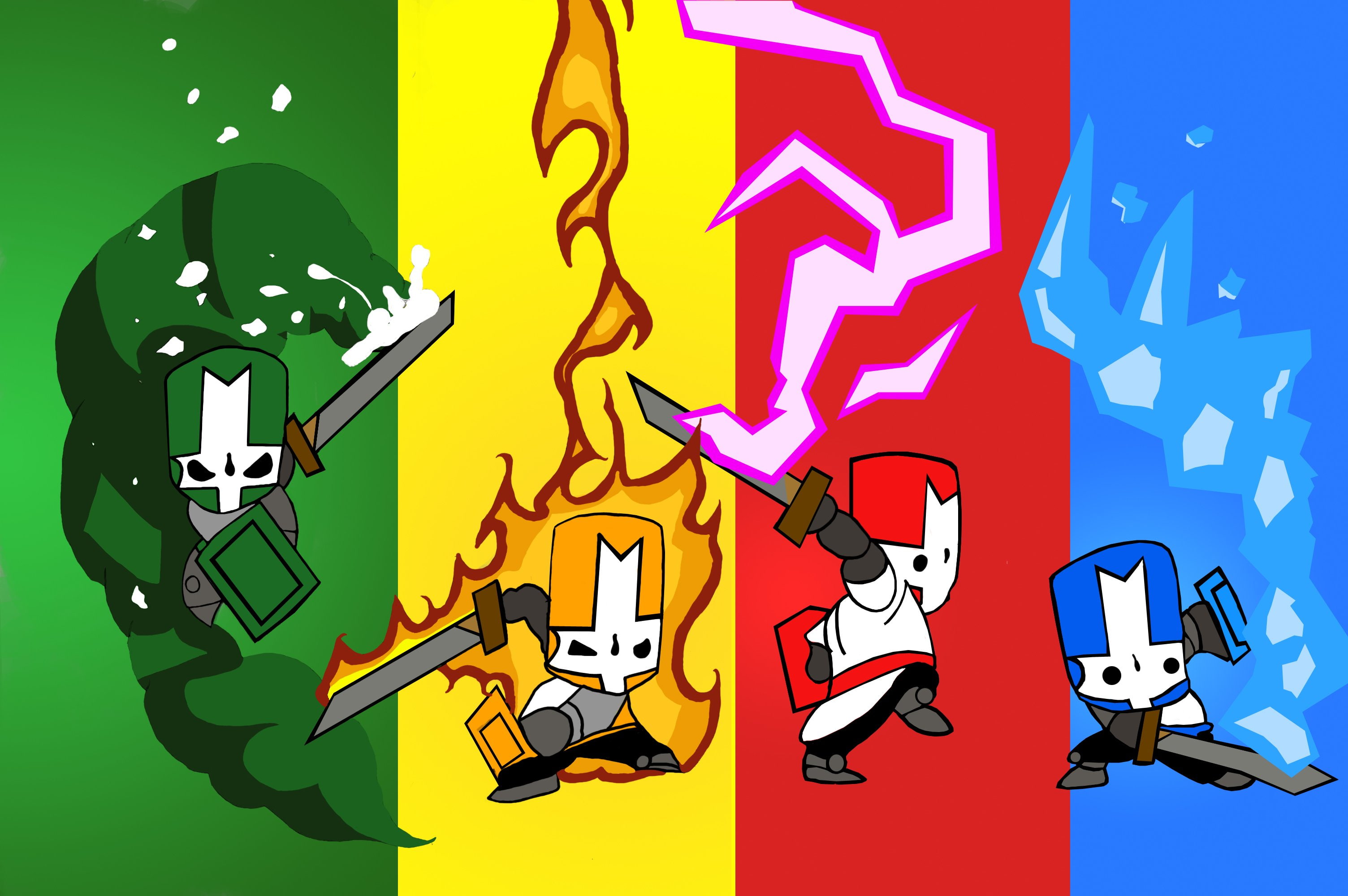 scrolling, action, rpg, crashers, castle-crashers, 2K, fantasy, castle, fighting, HD Wallpaper