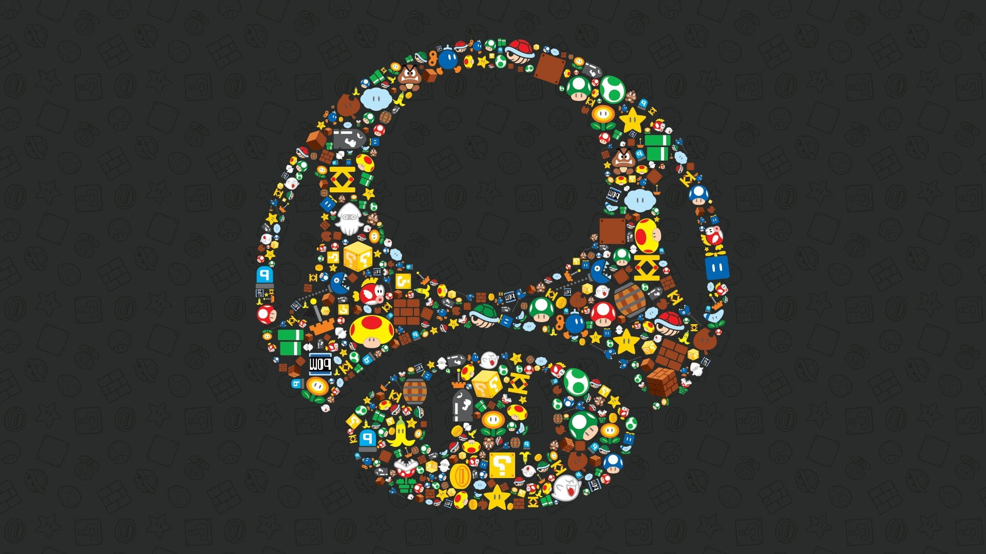 Nintendo, design, multi colored, sweet food, choice, creativity, shape, Toad (character), no people, floral pattern, variation, unhealthy eating, pattern, HD Wallpaper