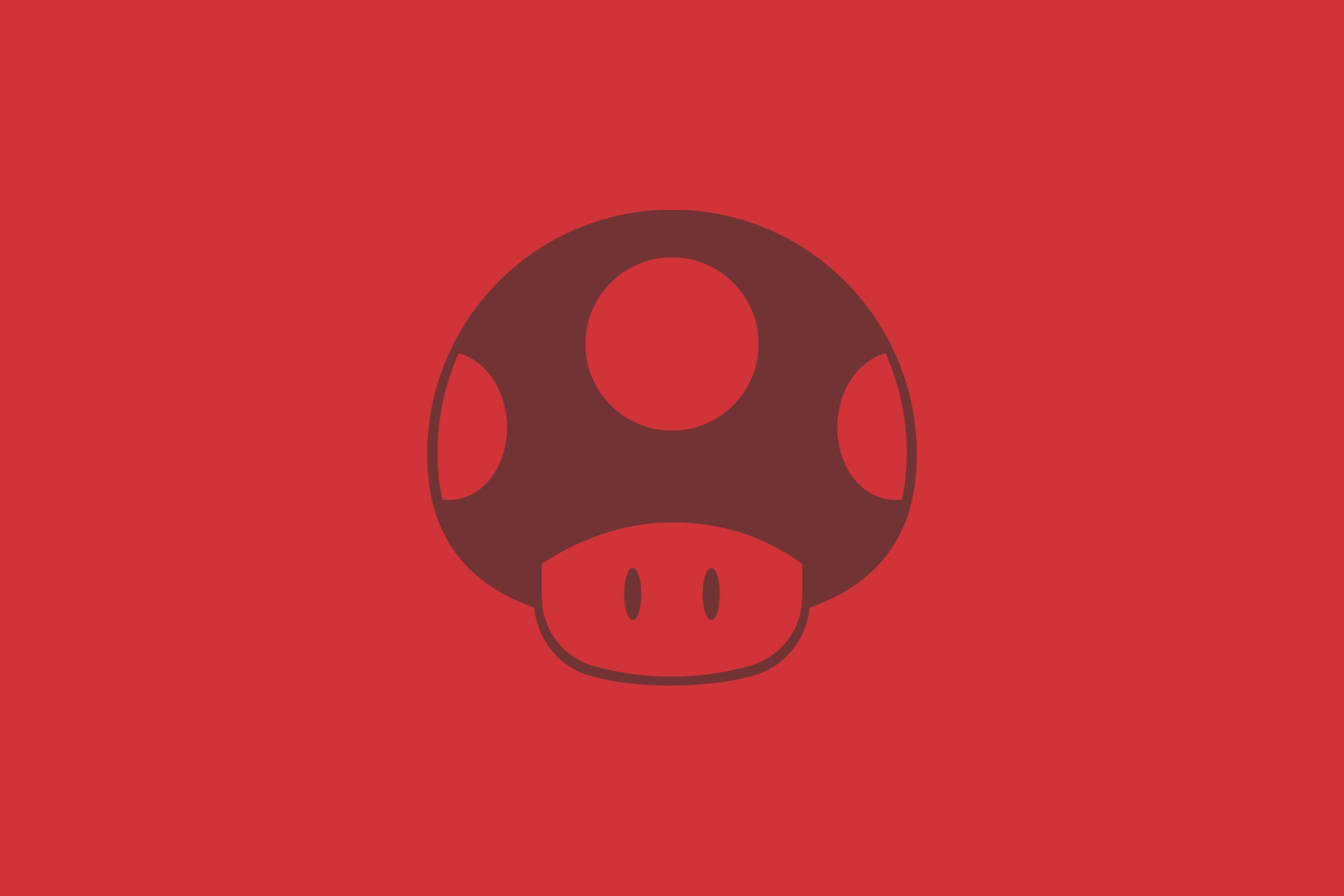 2K, minimalism, digital art, mushroom, Toad (character), Super Mario, mario (series), HD Wallpaper