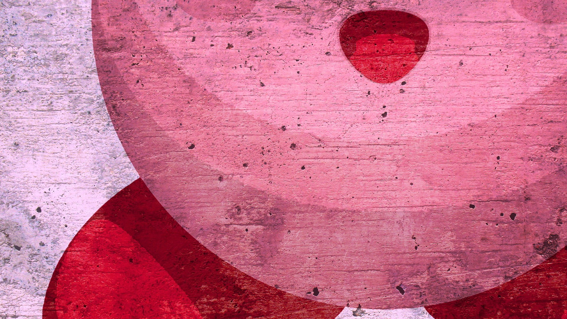 art and craft, heart shape, concrete, emotion, creativity, textured, wall - building feature, Kirby, video games, pink color, red, positive emotion, built structure, HD Wallpaper