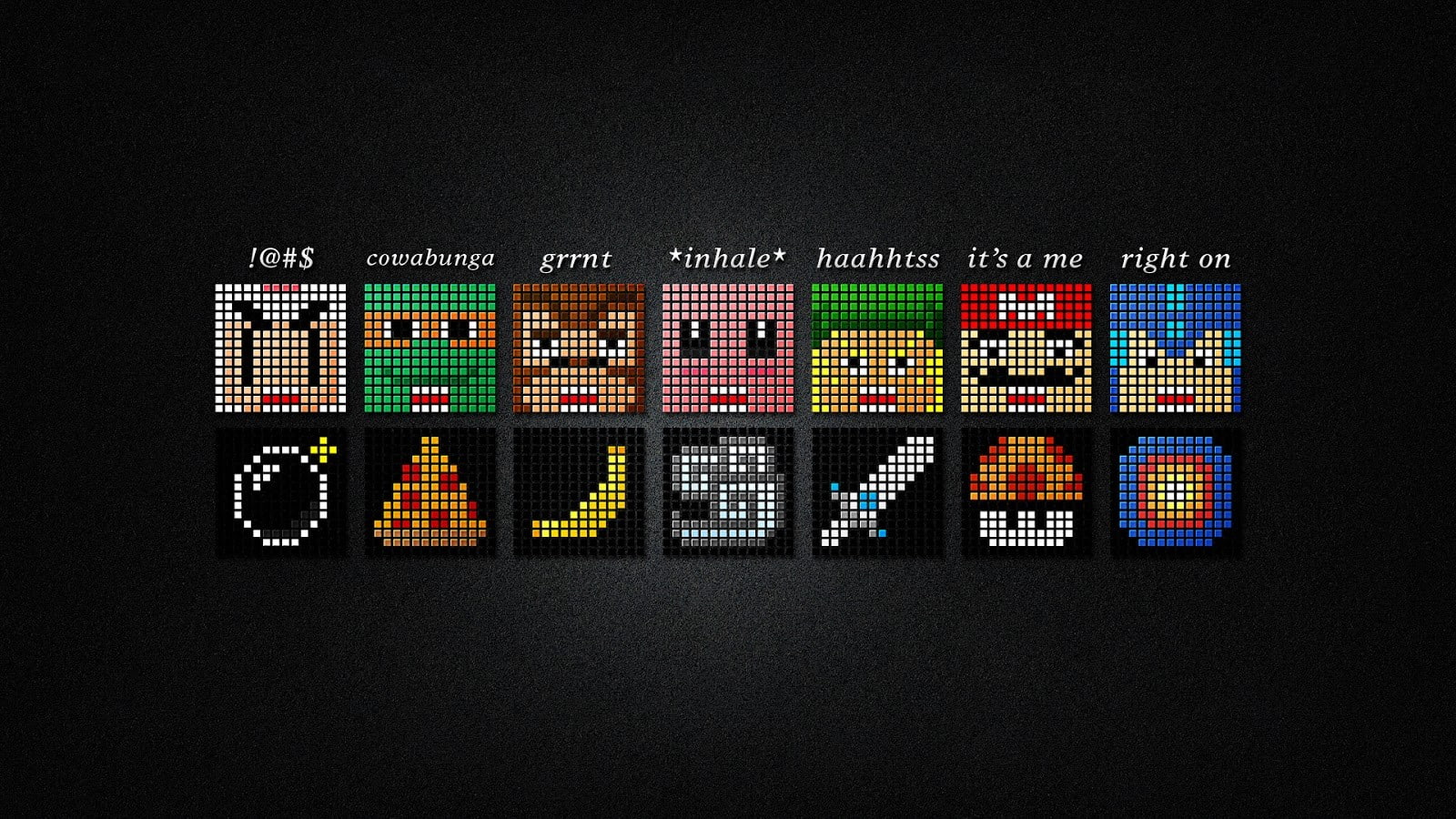 black background, technology, retro Games, computer network, Mega Man, directly above, Teenage Mutant Ninja Turtles, copy space, computer equipment, computer, HD Wallpaper