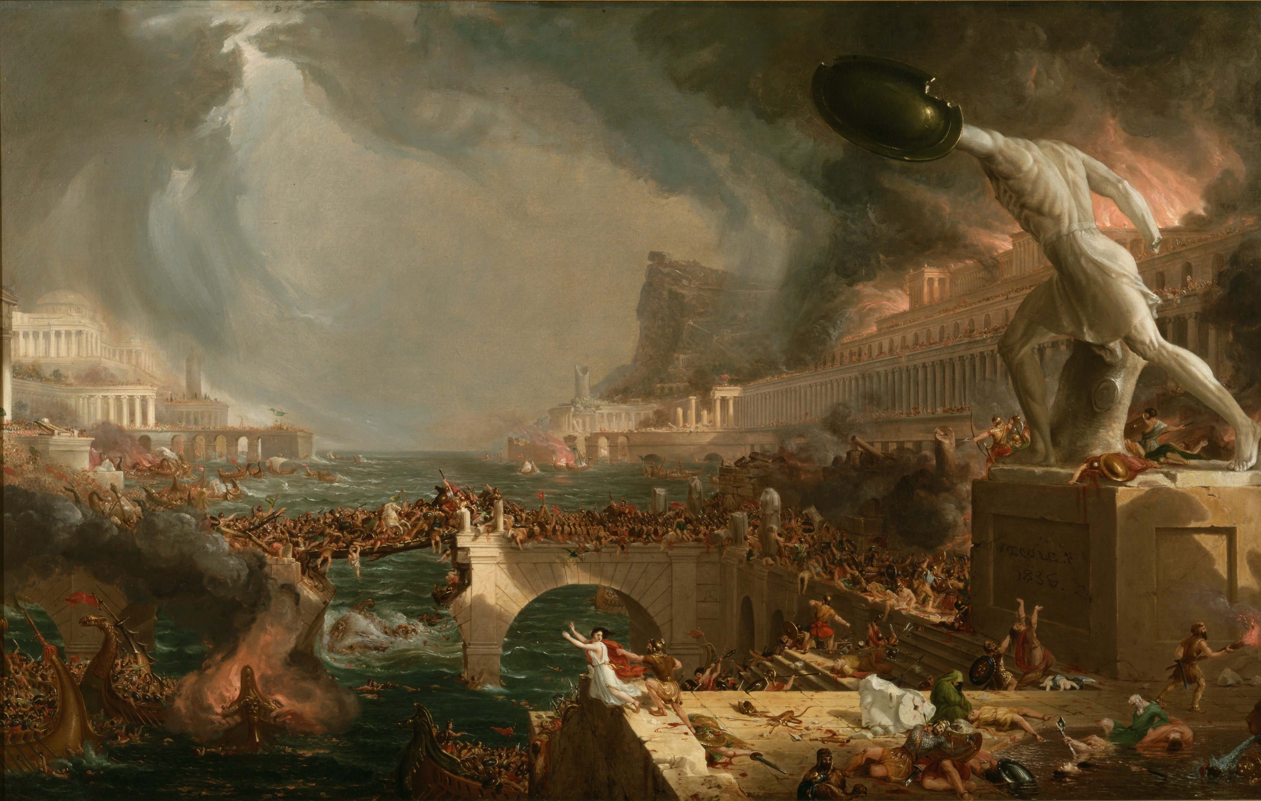 Thomas Cole, 4K, painting, HD Wallpaper