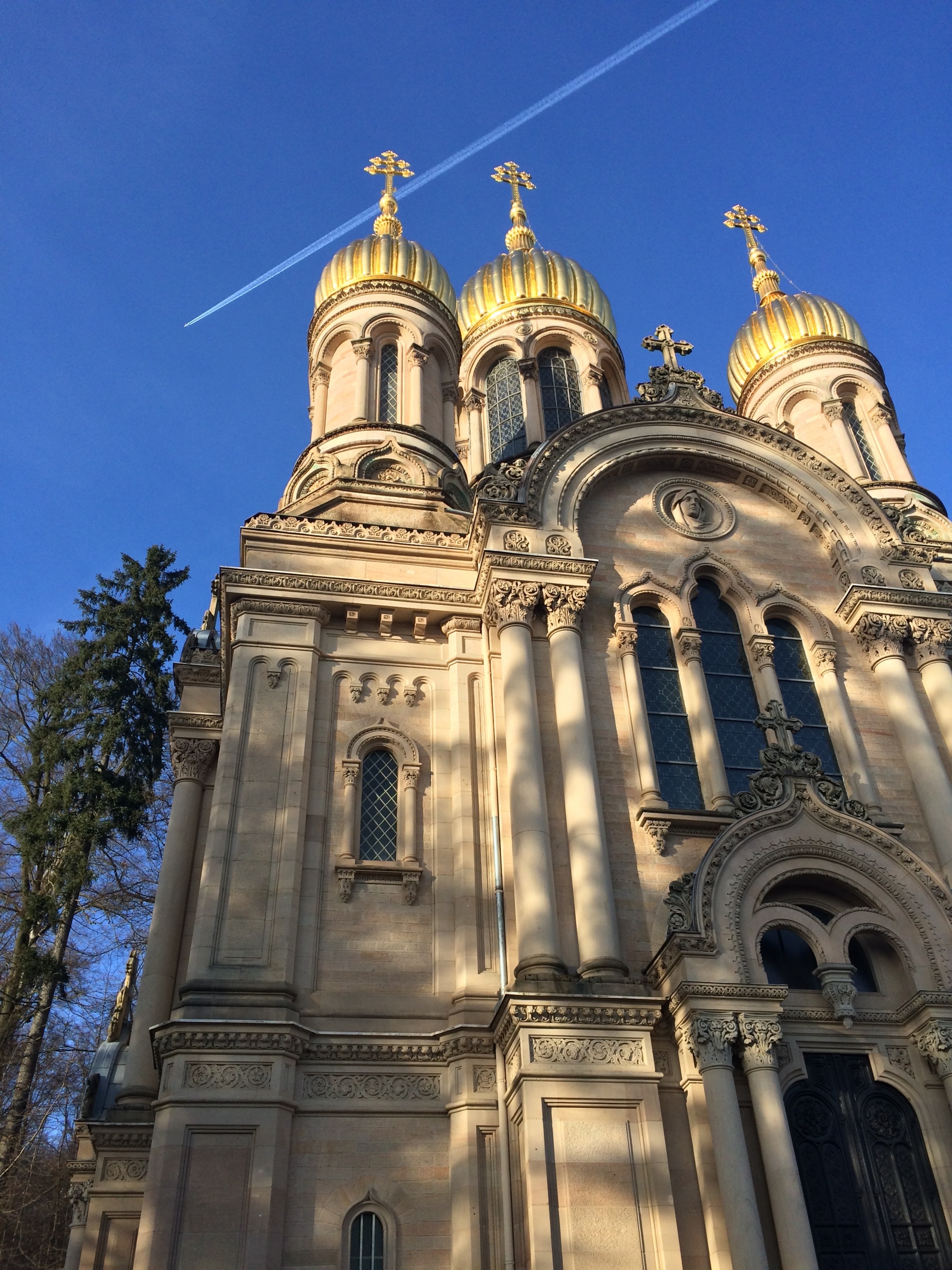 ornate, russian orthodox, architectural column, building, famous Place, gold, neroberg, church, day, religion, architecture, cathedral, sunlight, place of worship, Phone HD Wallpaper