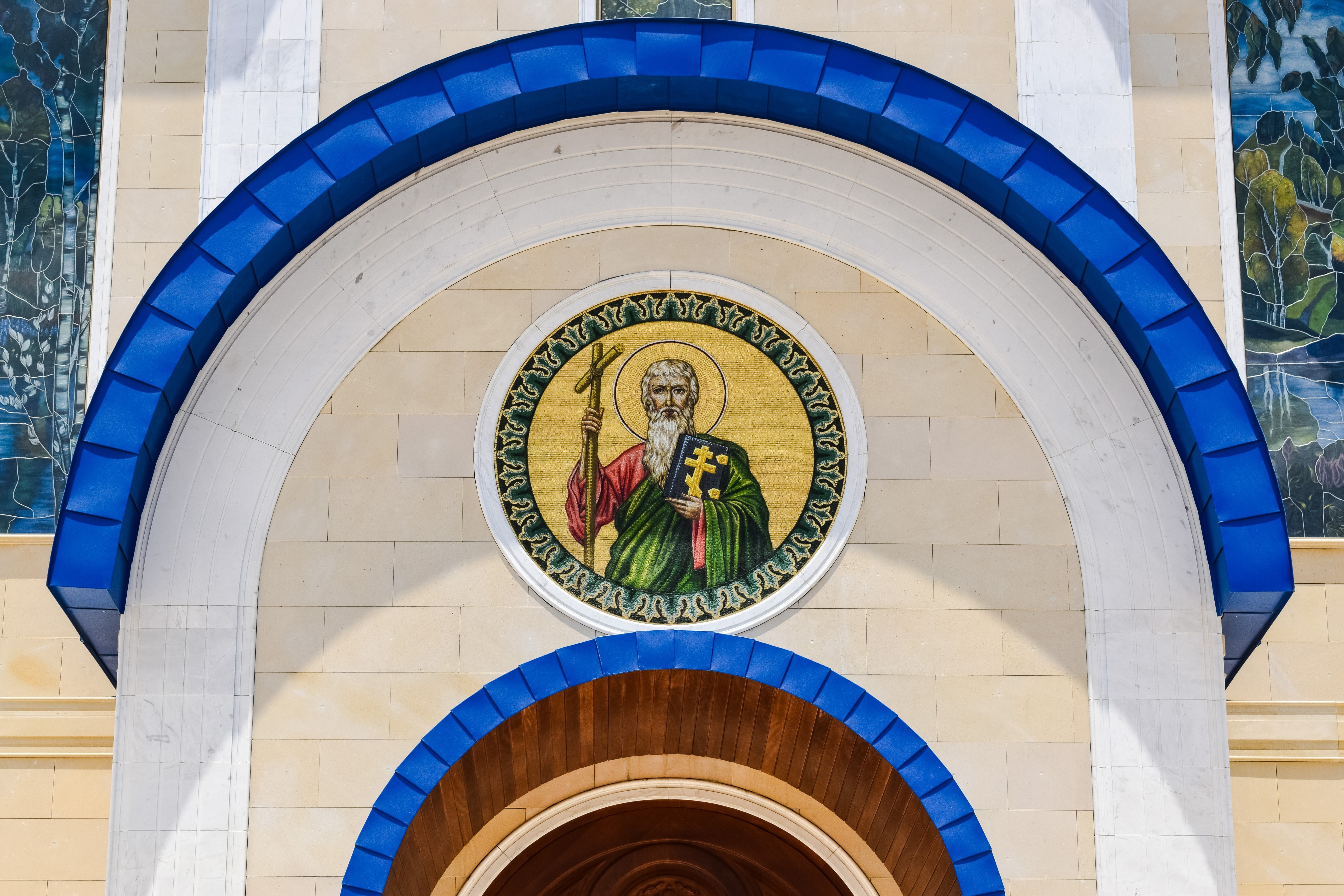 multi colored, russian, clock, religion, orthodox, close-up, building feature, building, pattern, day, architecture, no people, christianity, arch, low angle view, HD Wallpaper