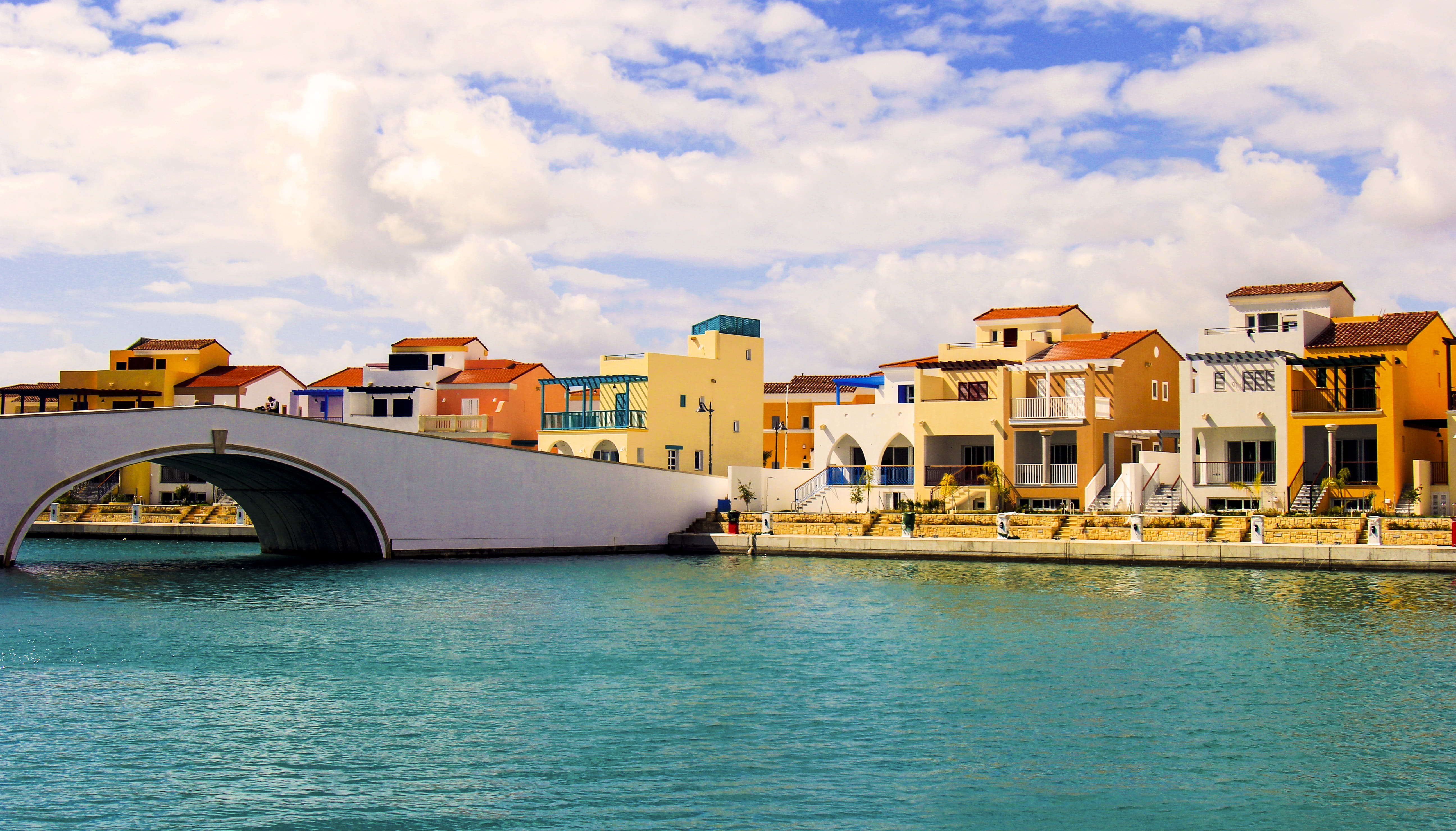cloud - sky, 5K, sea, molos, built structure, limassol, building, day, passenger craft, marina, cruise ship, waterfront, water, building exterior, no people, HD Wallpaper