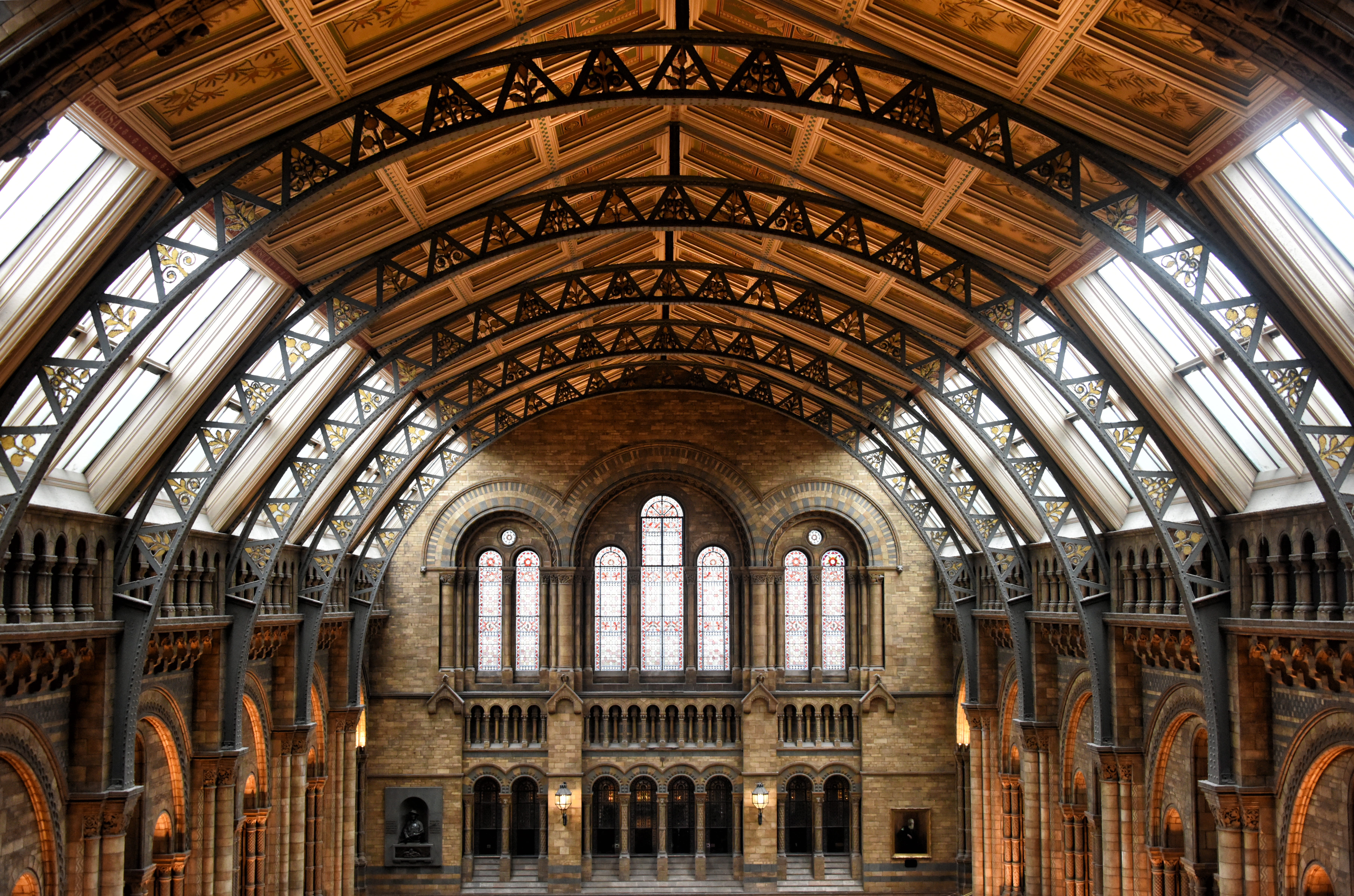 architectural, arch, cathedral, architectural feature, architectural column, day, glass - material, arched, old, indoors, window, art deco, building, canopy, HD Wallpaper