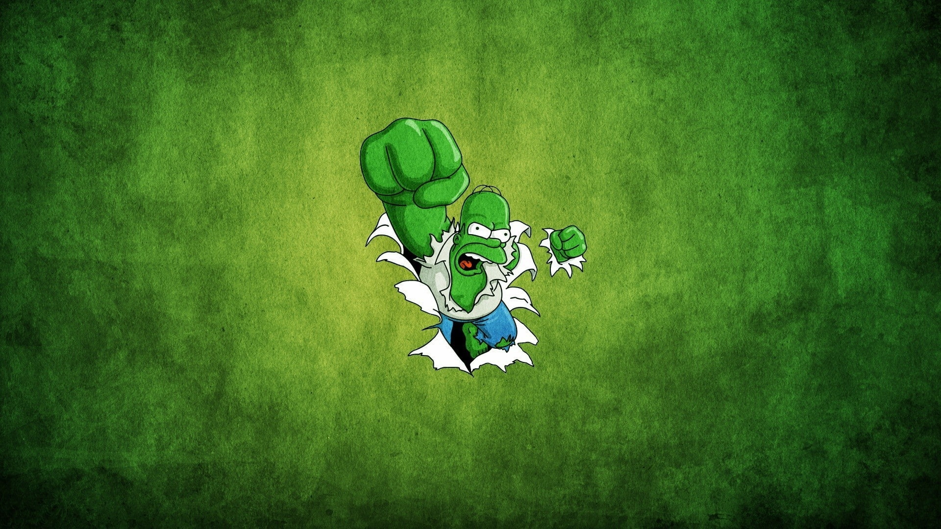 comic, hulk, simpsons, art, The Incredible Hulk (Movie), Hulk (comic character), simpson, entertainment, hd, The Simpsons, 1080P, homer, Homer Simpson, HD Wallpaper