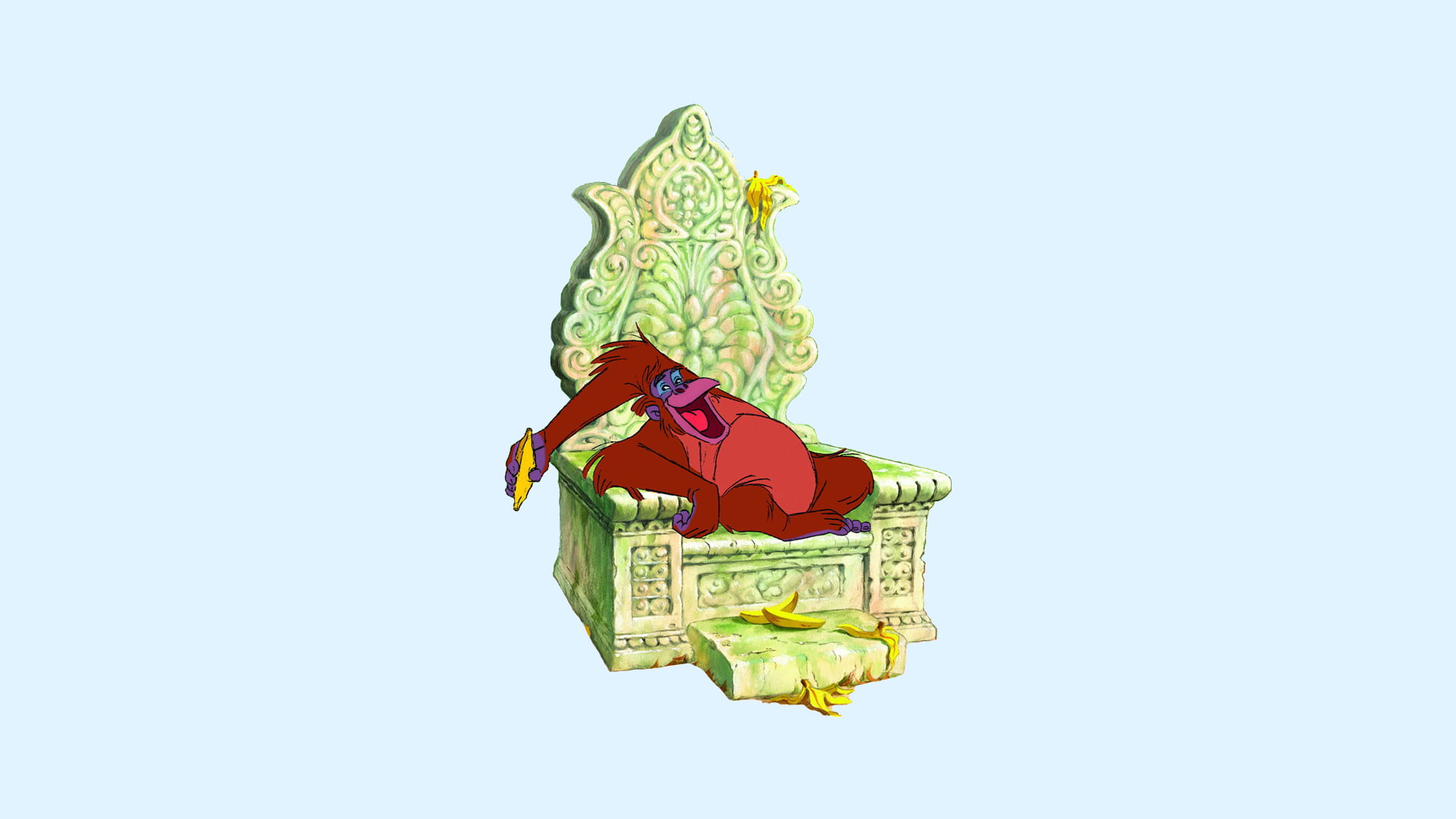 character, orangutan, cartoon, indoors, creativity, close-up, art and craft, chair, no people, studio shot, white background, wealth, The Jungle Book, finance, HD Wallpaper