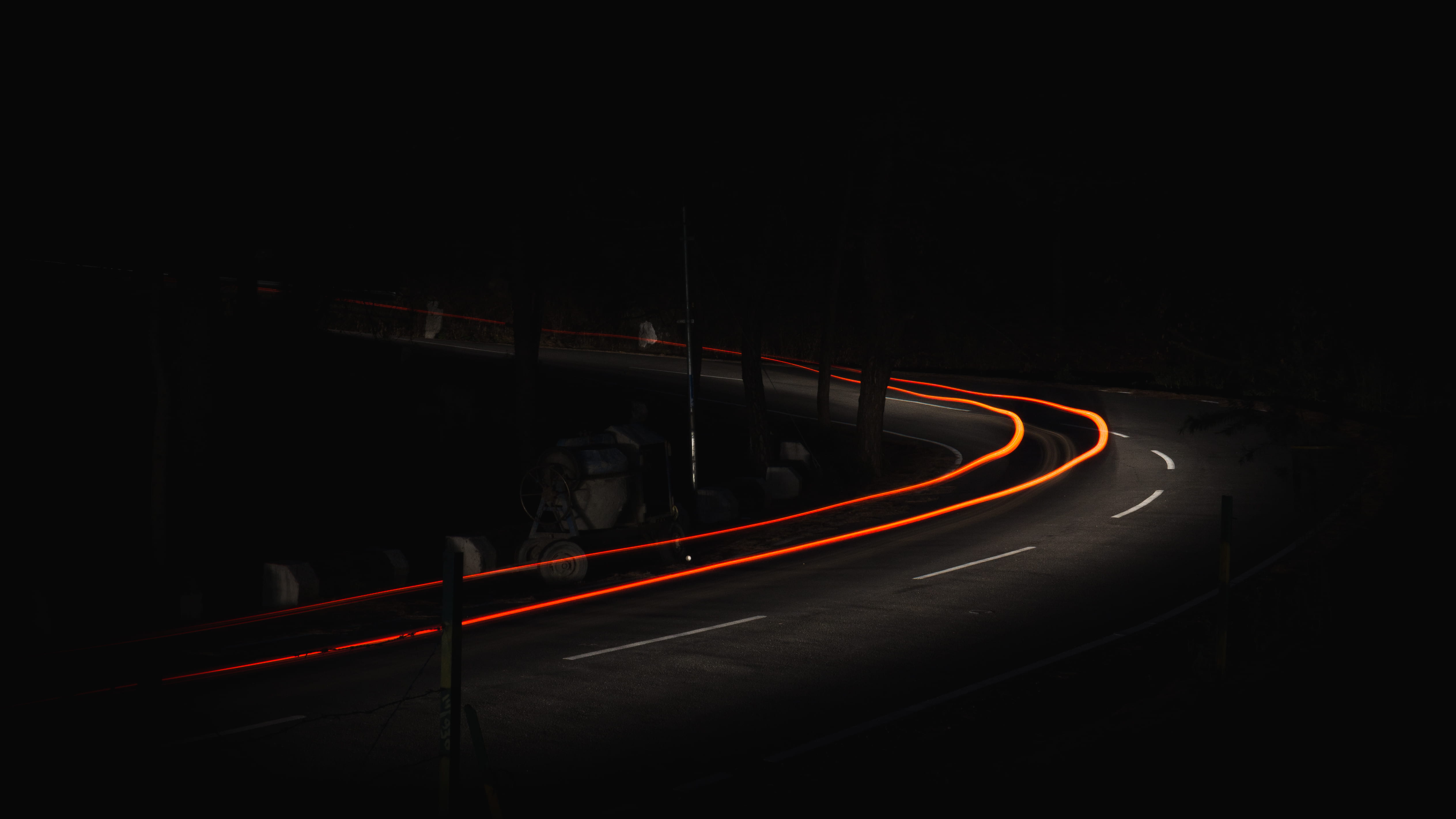 city, motion, no people, winding, dark, long exposure, light, lapse, blurred motion, speed, photography, city life, traffic, transportation, HD Wallpaper