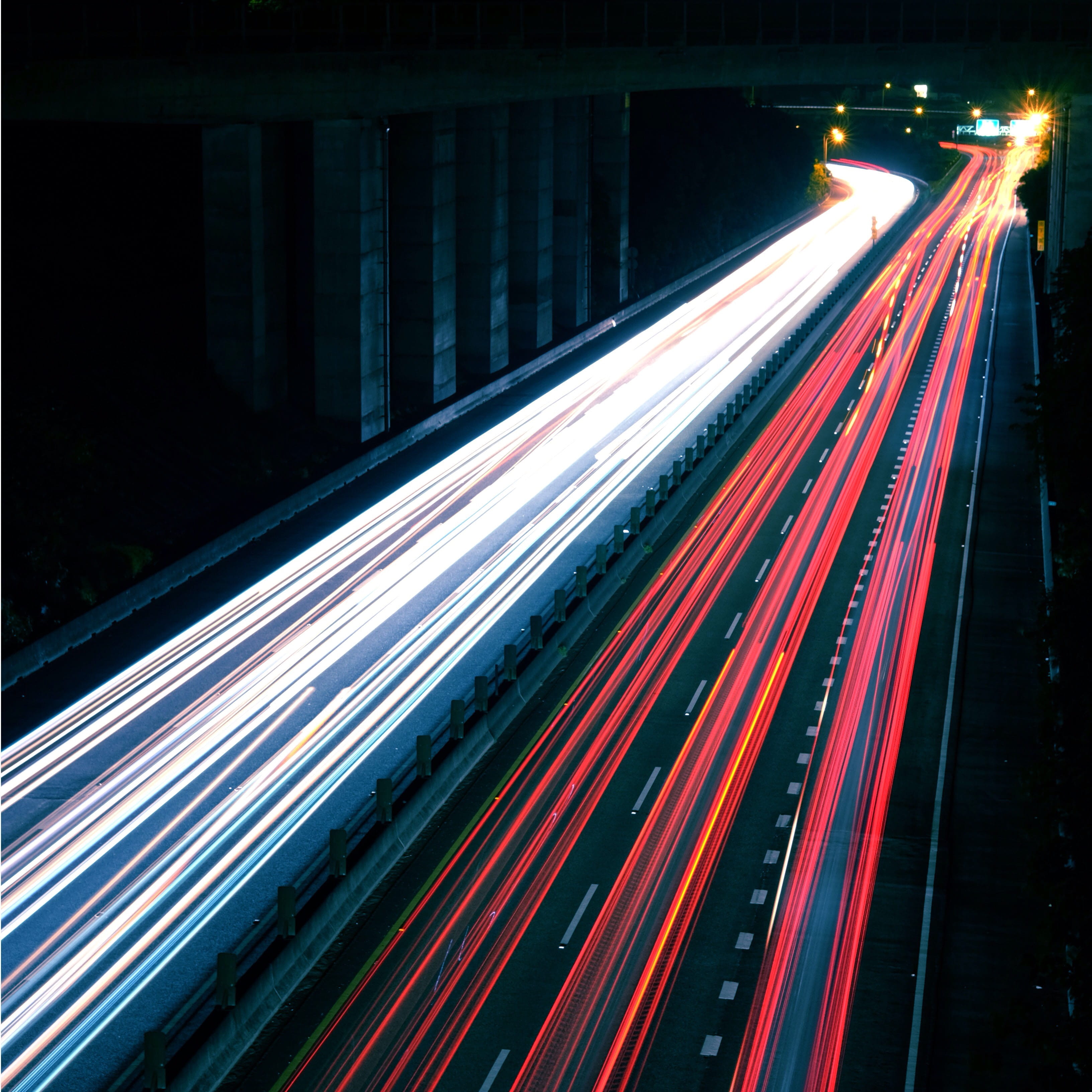 transportation, vehicle light, architecture, highway, light - natural phenomenon, street, lighttrails, long exposure, road, red, outdoors, city life, illuminated, Phone HD Wallpaper
