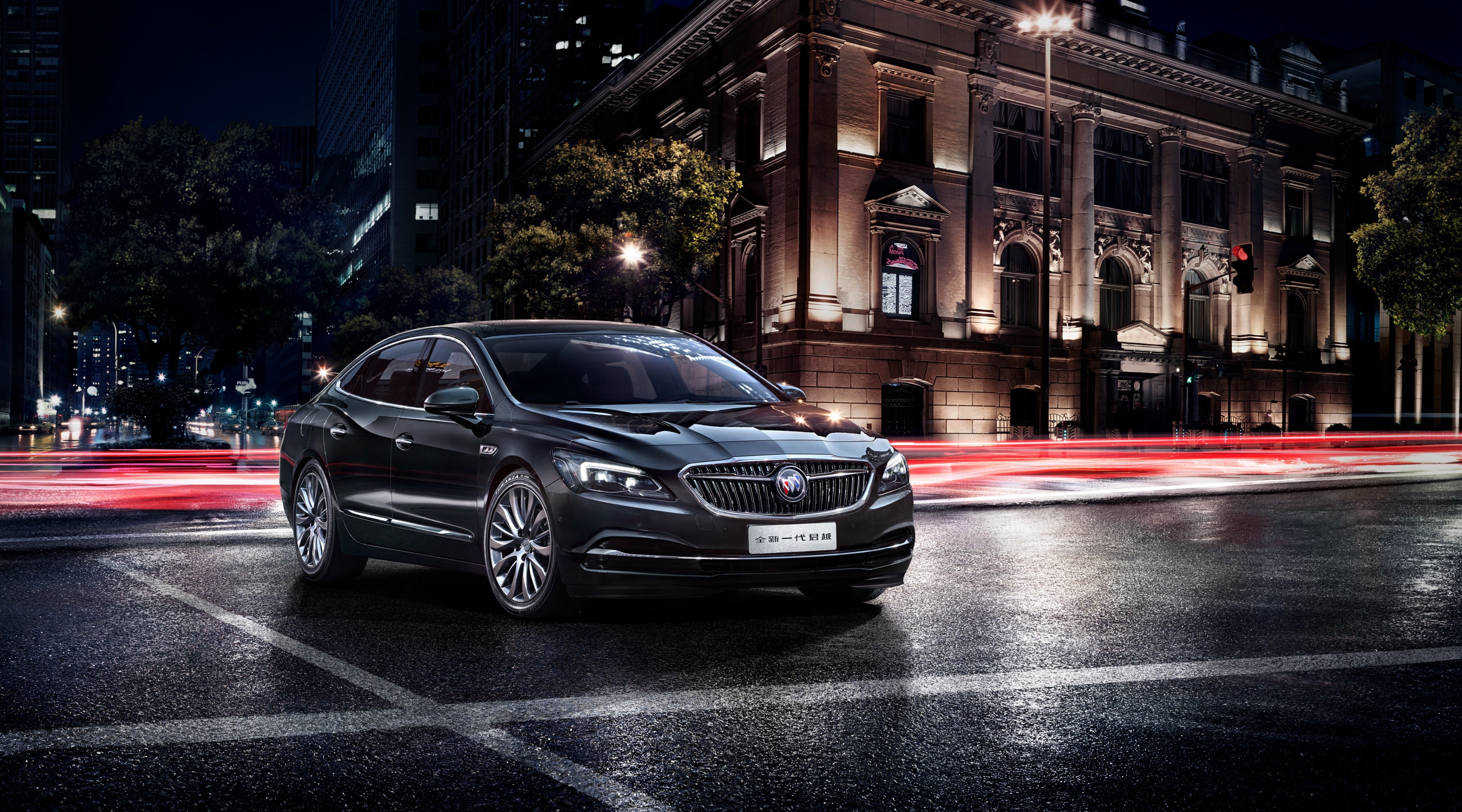 illuminated, GeneralMotors, Vehicle, Cars, transportation, 4K, speed, mode of transportation, building exterior, Modern, car, Auto, luxury, American, nightlife, HD Wallpaper