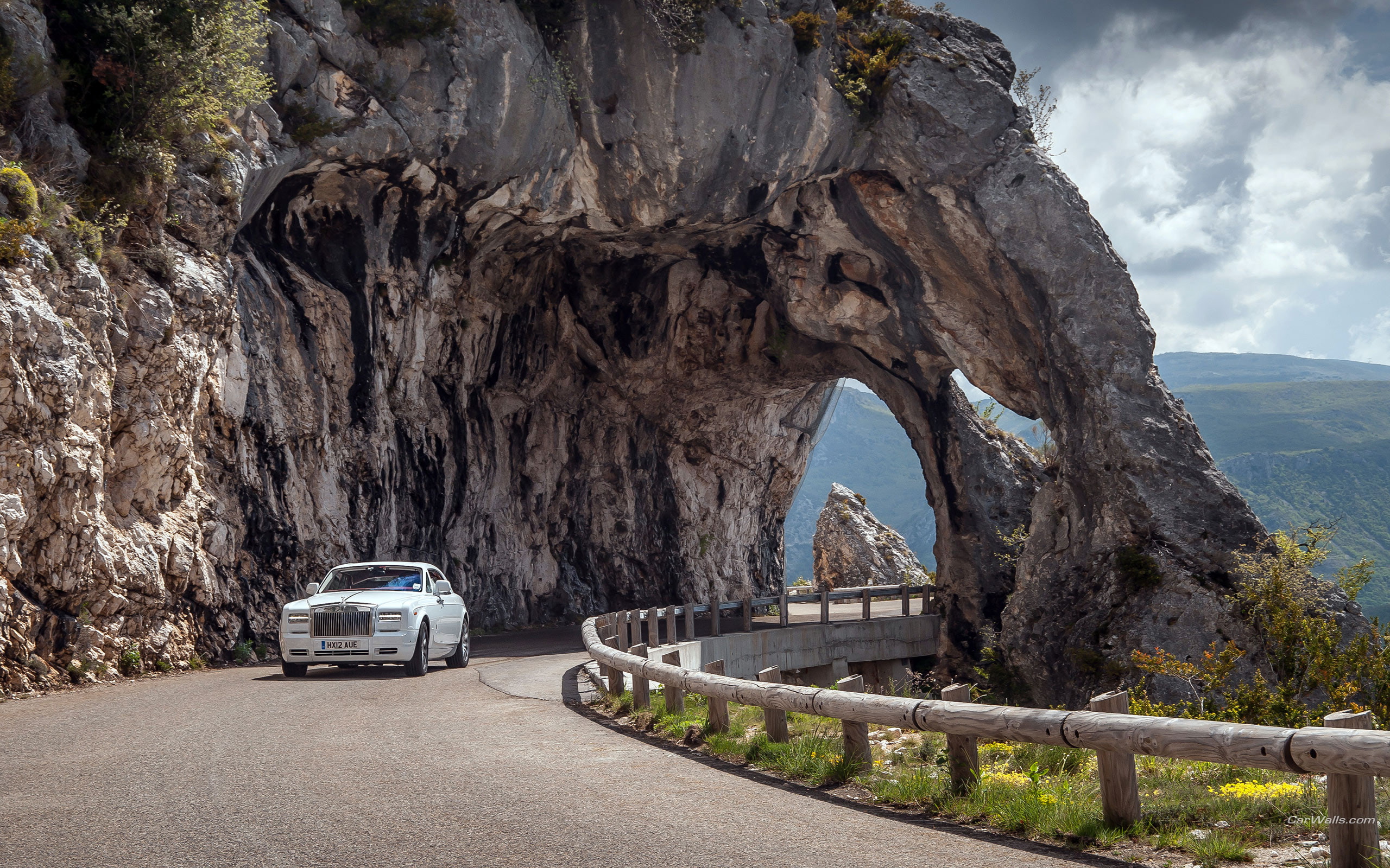 cars, hd, 2K, tunnel, road, stone, rolls, royce, phantom, rock, HD Wallpaper