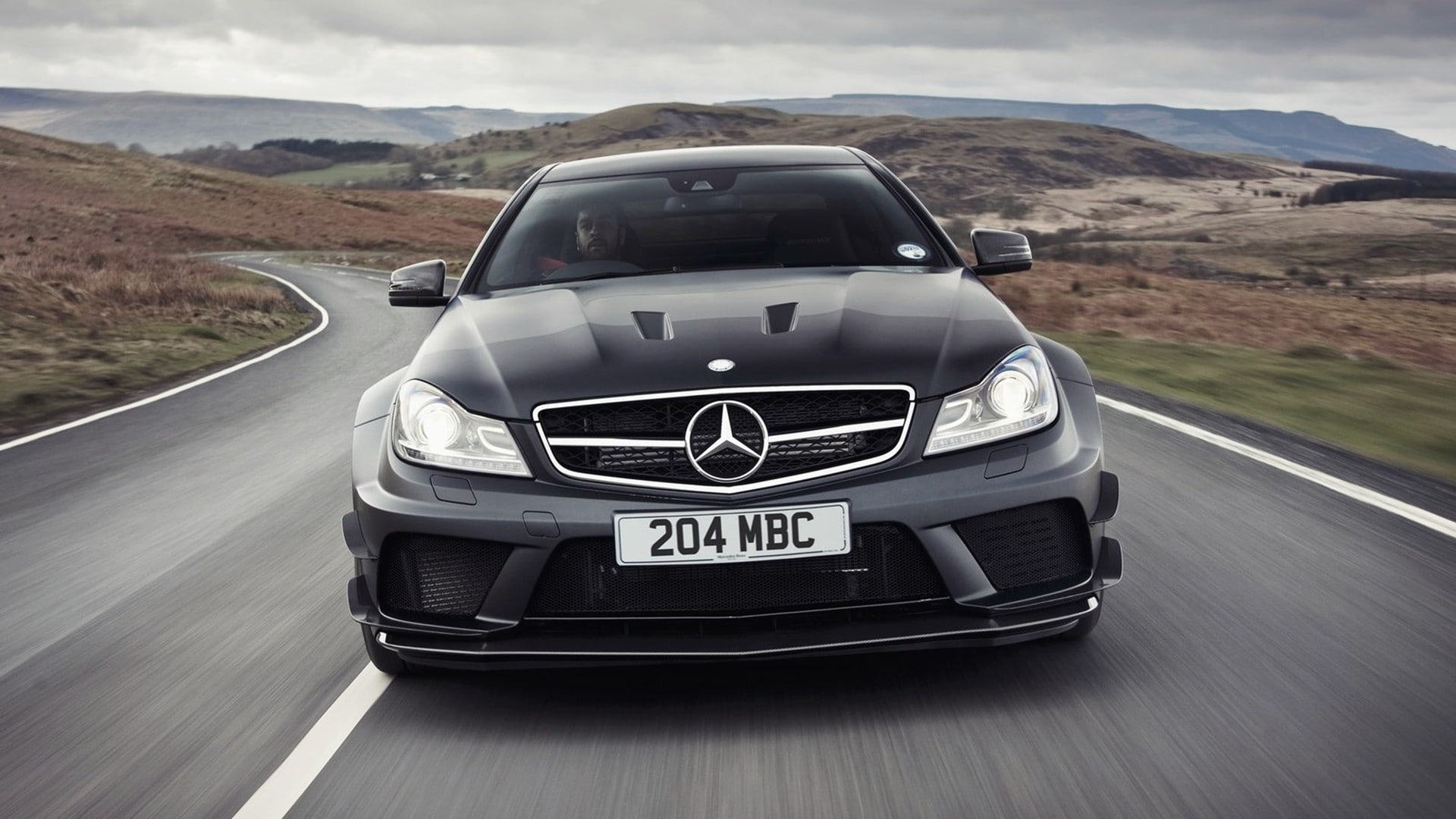 series, black, amg, mercedes, 1080P, blur, motion, hd, cars, matte, HD Wallpaper