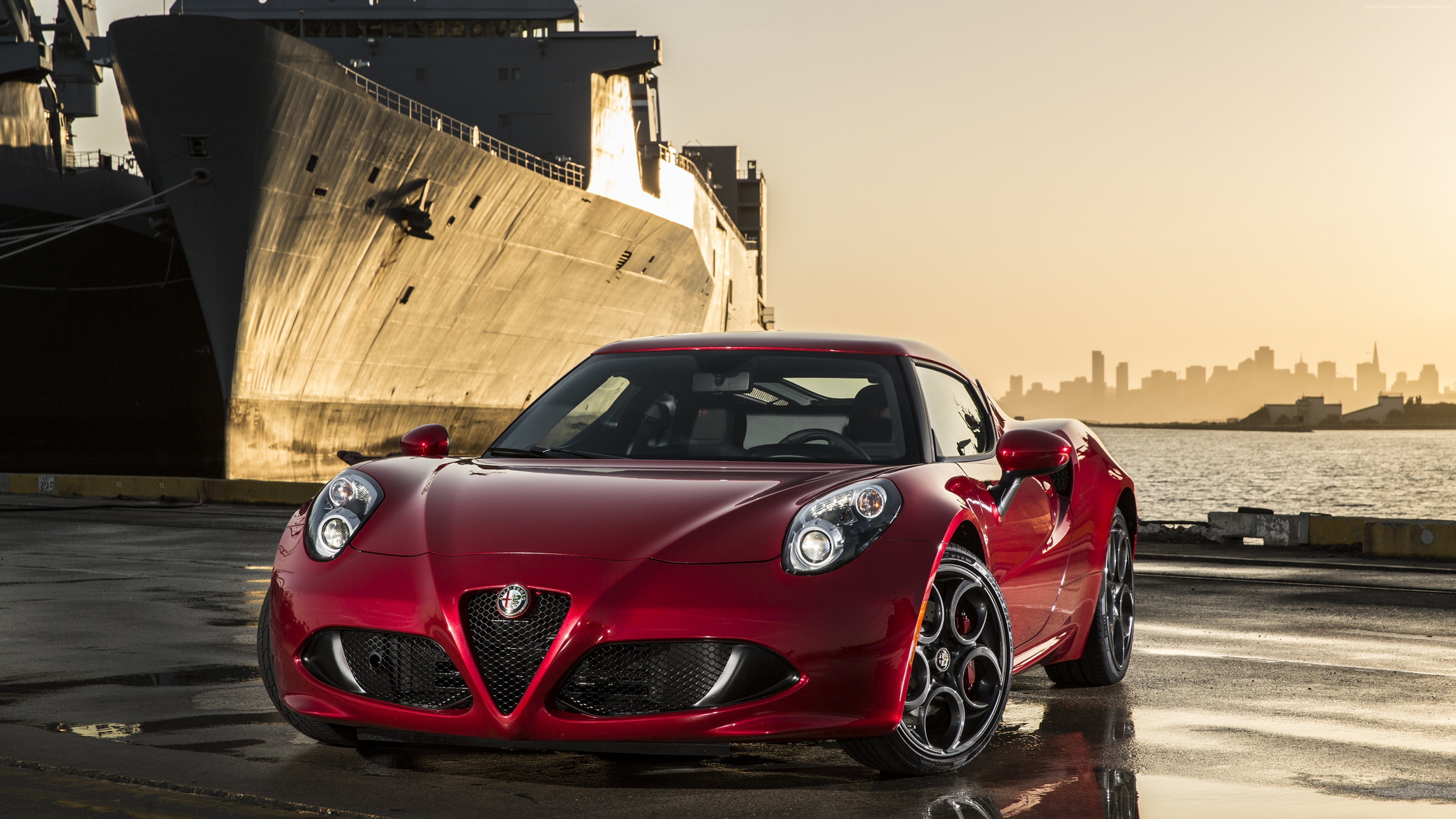 mode of transportation, motor vehicle, 4K, alfa, nature, outdoors, transportation, sunlight, building exterior, day, clear sky, built structure, sky, romeo, HD Wallpaper