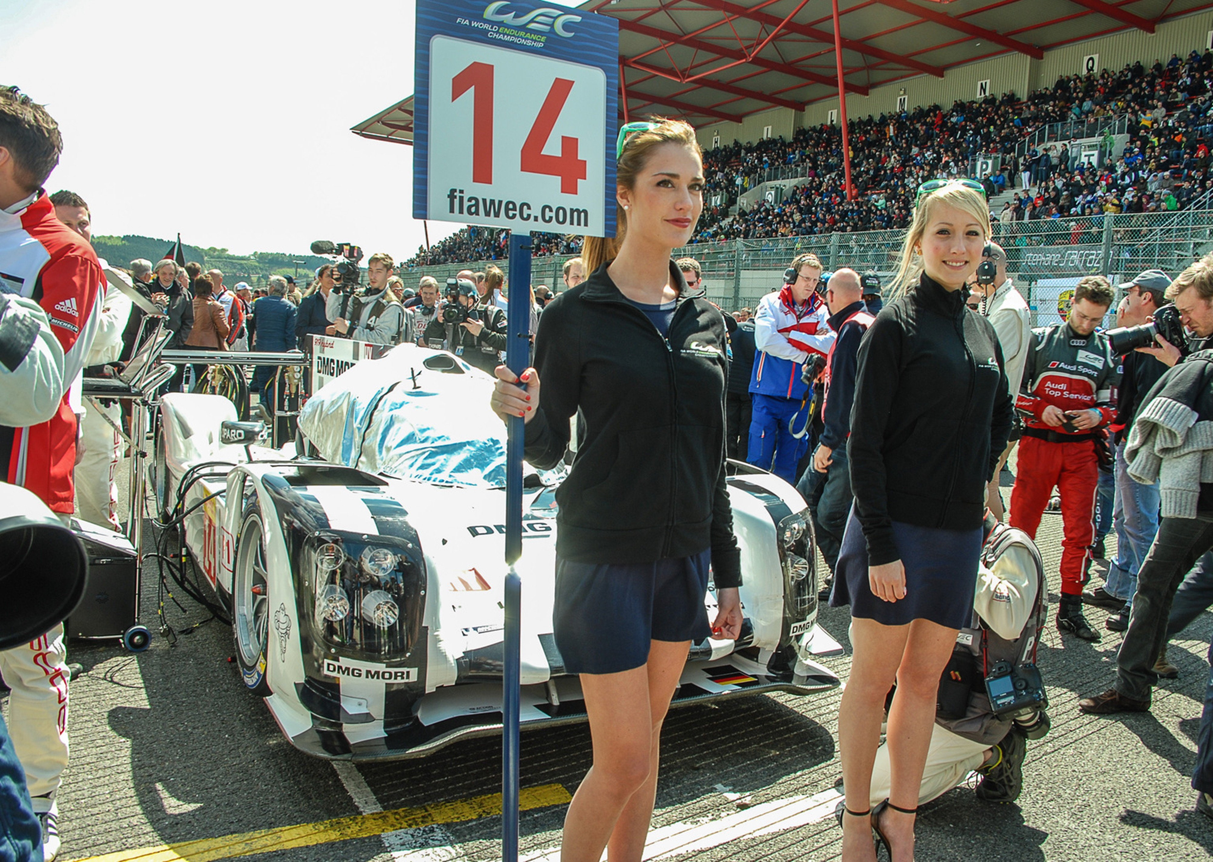 heures, babes, wec, 919, race, team, spa francorchamps, car, belgium, 4000x2841, lmp1, porsche, 2014, racing, hybrid, 4K, blondes, HD Wallpaper