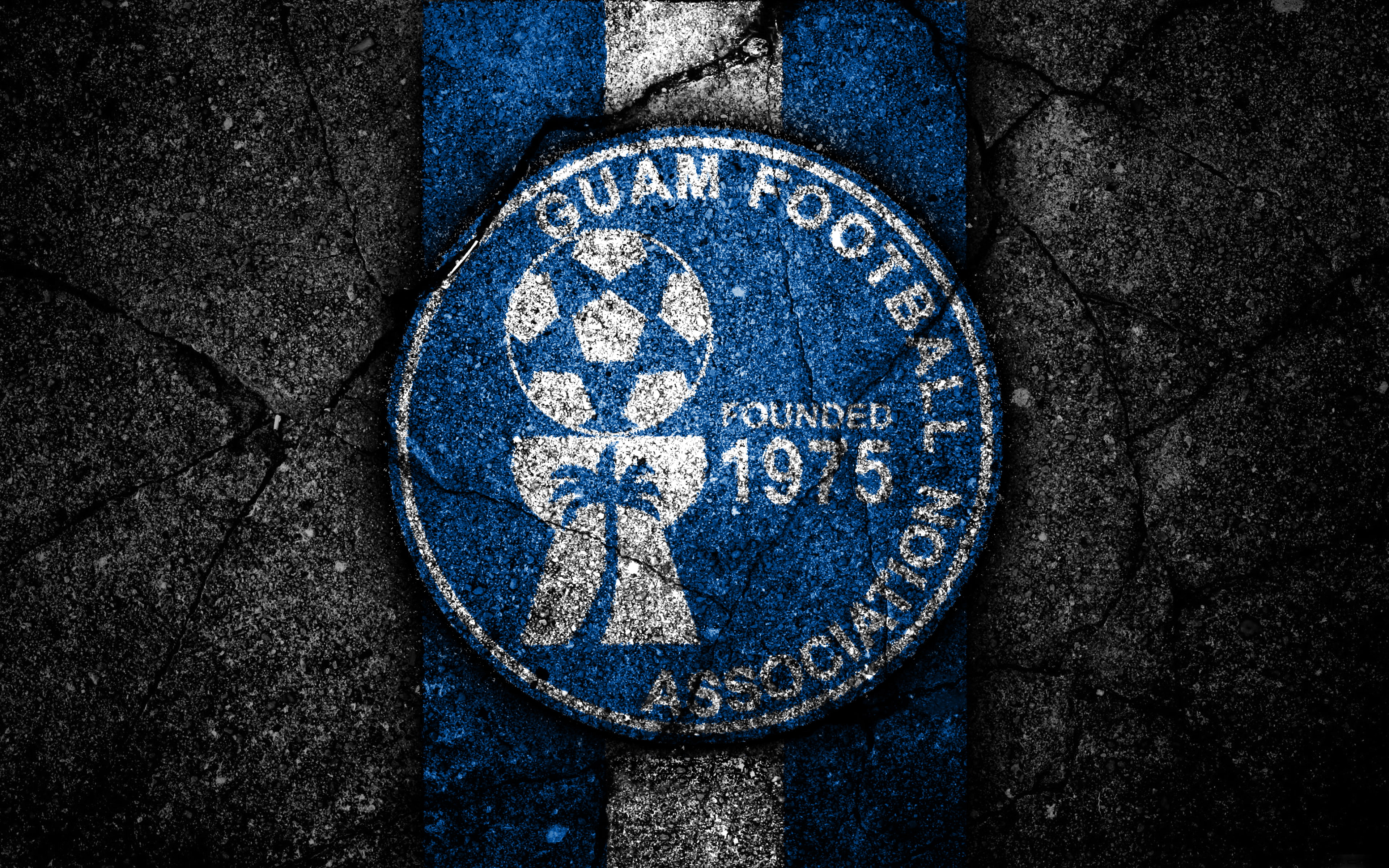 Guam National Football Team, 4K, Guam, Emblem, Logo, Soccer, HD Wallpaper
