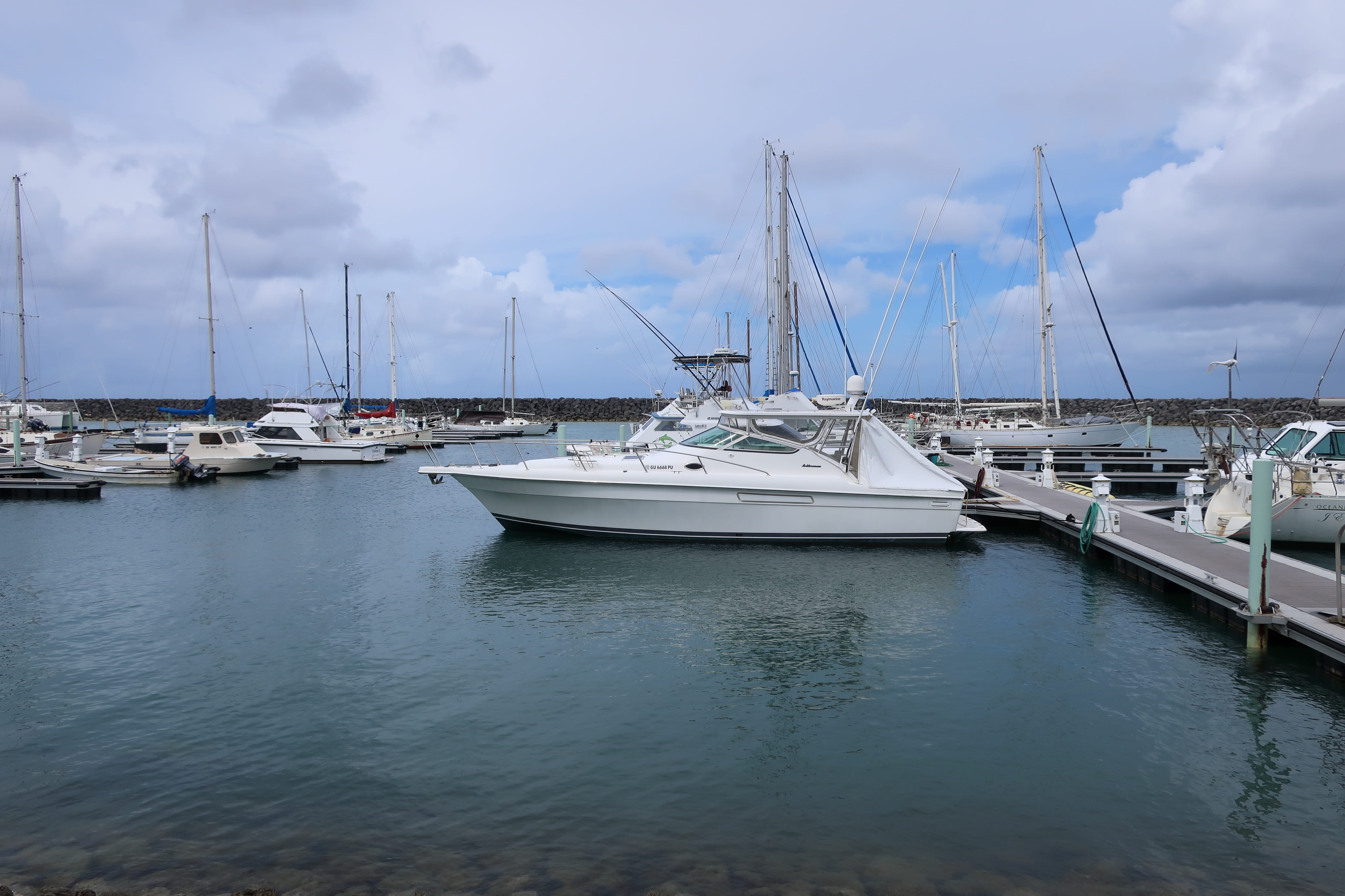 nature, day, cloud - sky, harbor, outdoors, anchored, 5K, sea, nautical vessel, mode of transportation, transportation, guam, luxury, water, no people, HD Wallpaper