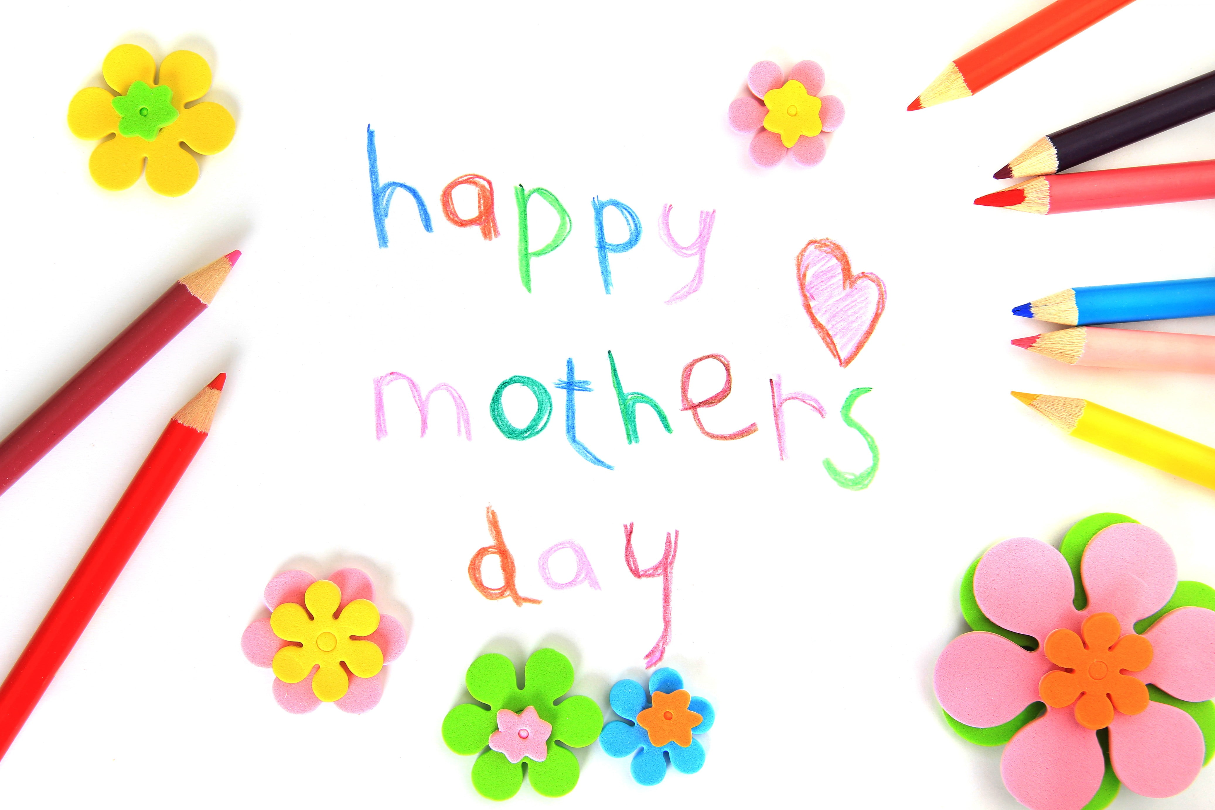 love, event, 4K, gift, flowers, greetings, Mothers Day, illustration, mother, HD Wallpaper