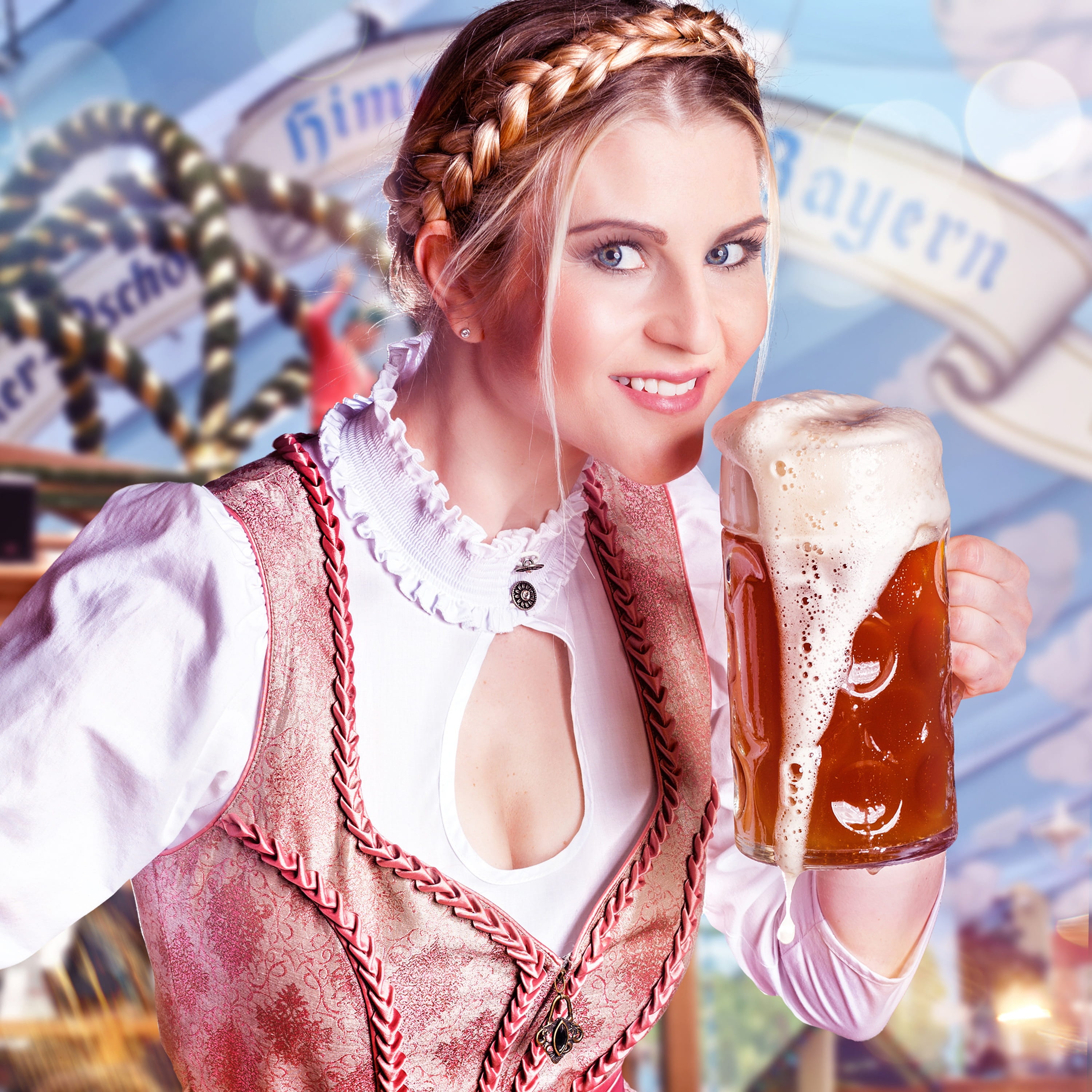 focus on foreground, beauty, young adult, looking at camera, hairstyle, young women, leisure activity, real people, emotion, hops, women, alcohol, portrait, Phone HD Wallpaper