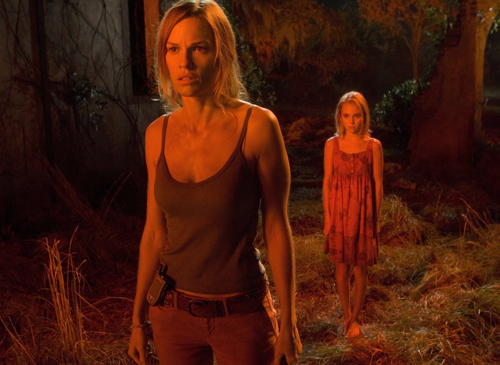 emotion, togetherness, nature, The Reaping, people, young women, hairstyle, adult, two people, standing, tree, Hilary Swank, couple - relationship, 1080P, HD Wallpaper