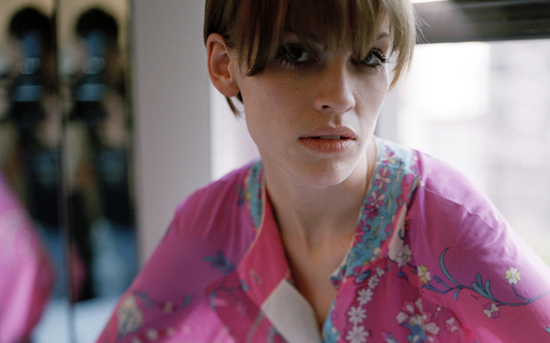 hollywood, 1080P, morning, swank, pijama, actress, hilary, HD Wallpaper