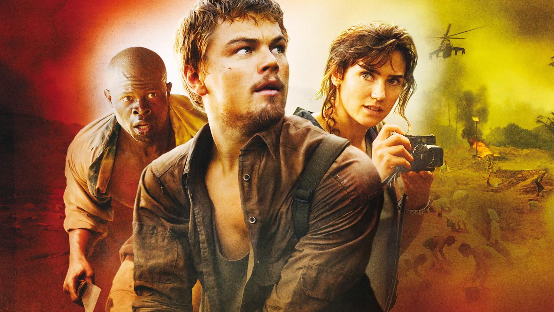 2006, djimon hounsou, djimon, connelly, 1080P, leonardo dicaprio, jennifer connelly, jennifer, blood, blood diamond, leonardo, hounsou, diamond, dicaprio, HD Wallpaper
