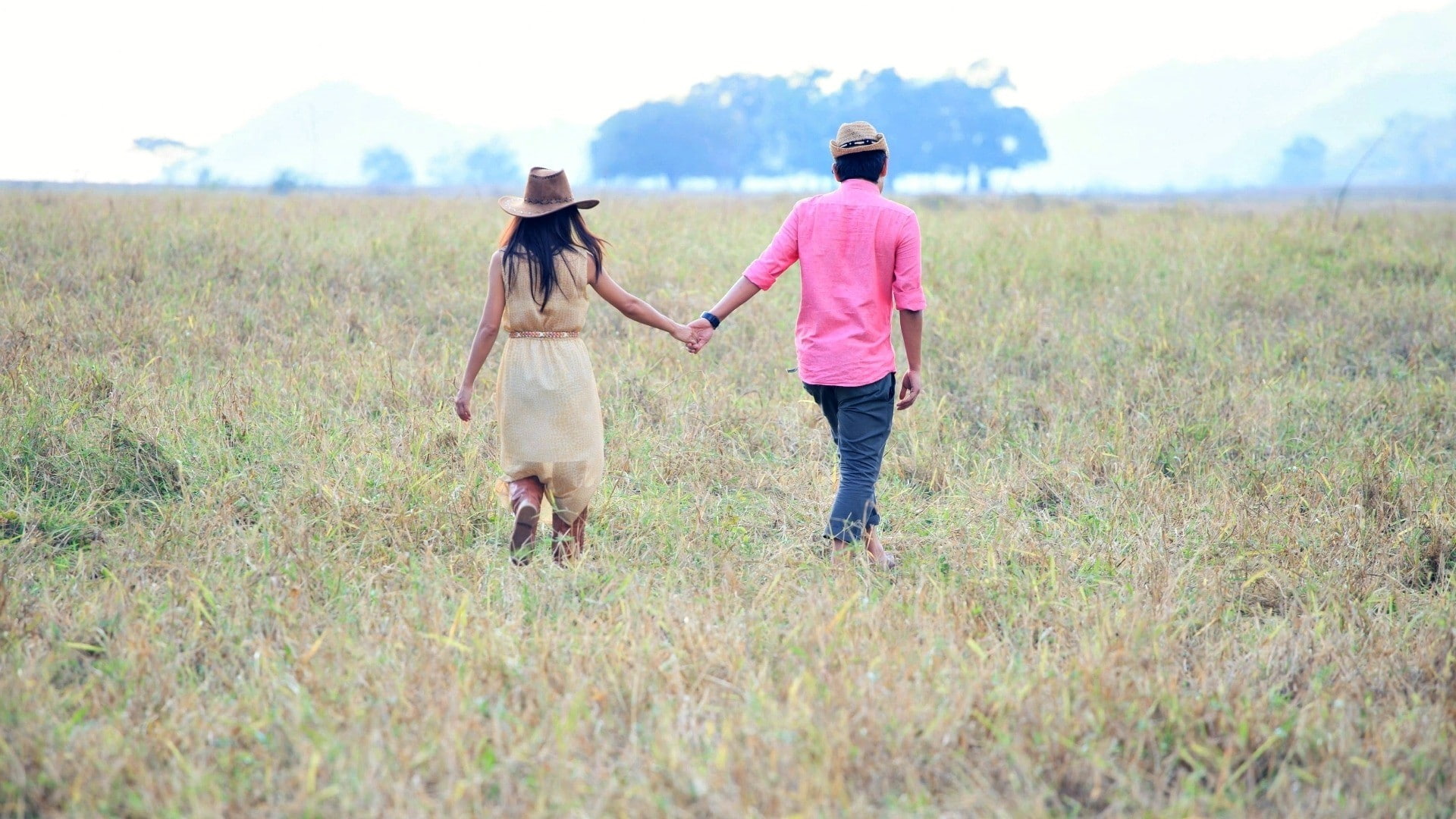 men, women, holding hands, 1080P, HD Wallpaper