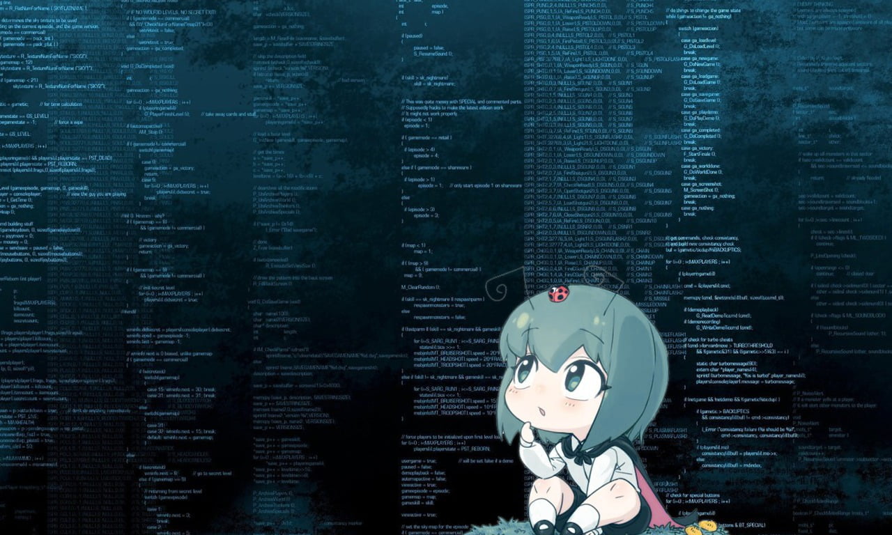 anime, futuristic, number, computer network, teal, character, human representation, security, data, haired, close-up, internet, illustration, insect, looking, HD Wallpaper