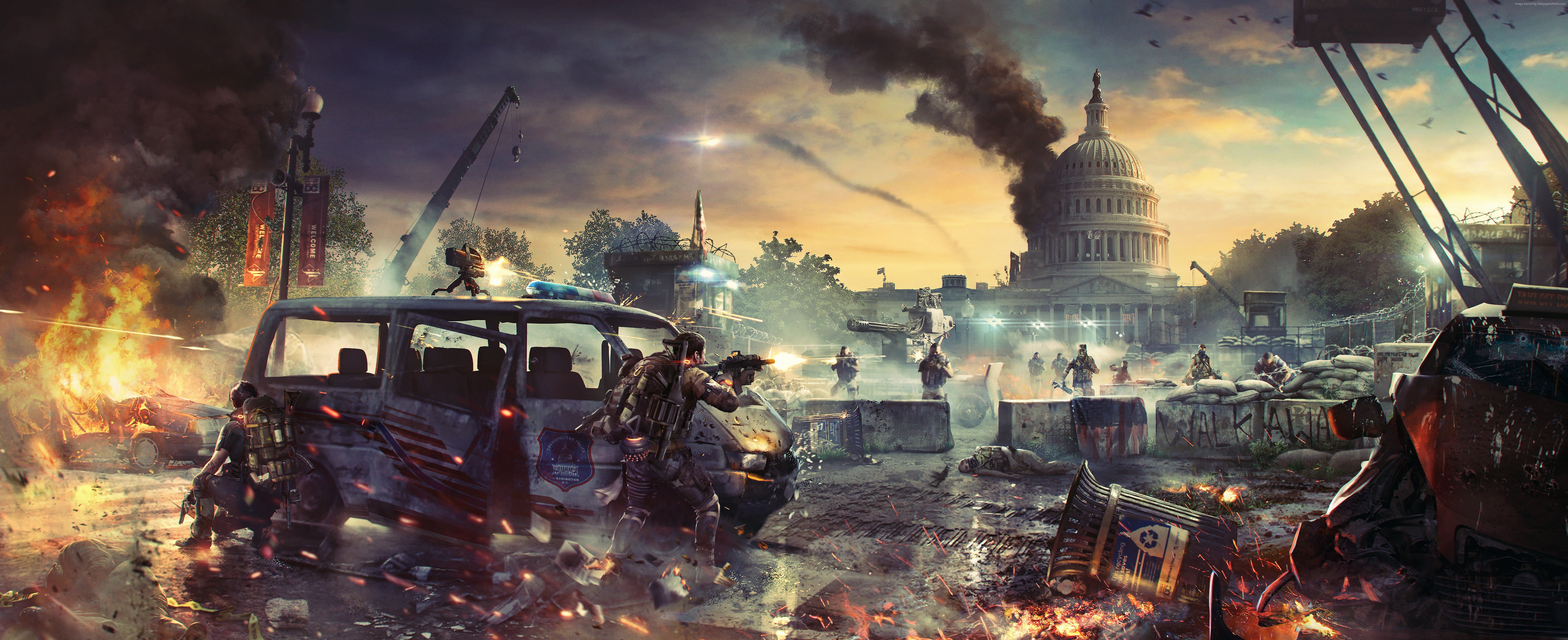 5K, Tom Clancys The Division 2, 7K, artwork, E3 2018, HD Wallpaper