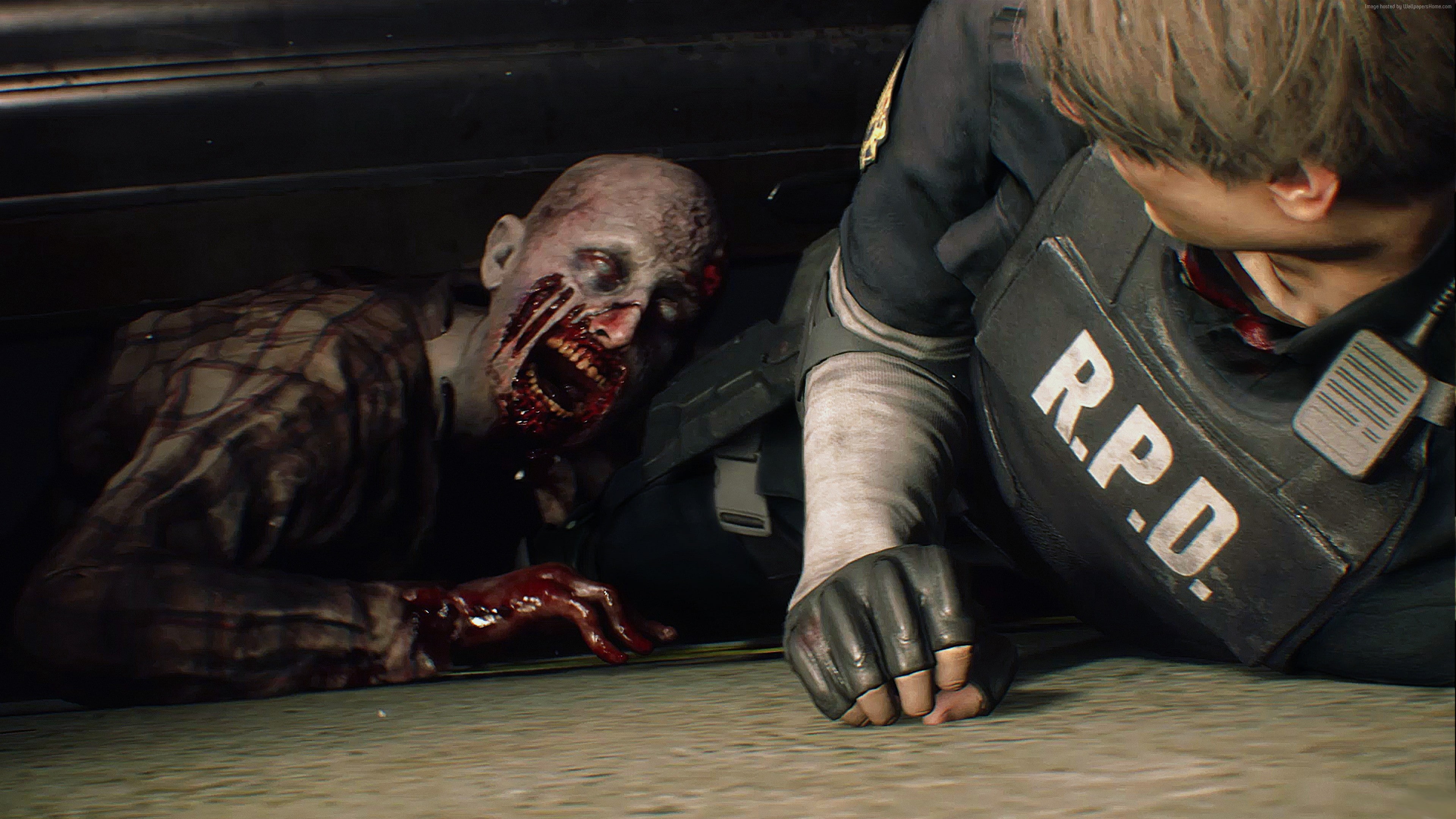 4K, screenshot, E3 2018, 4K, Resident Evil 2, HD Wallpaper