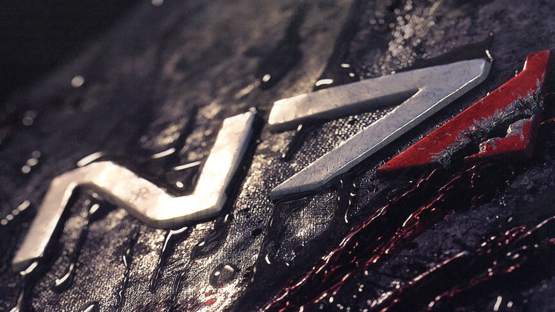 graphics, dirty, alphabet, steel, equipment, vehicle, light, focus on foreground, old, red, tool, typescript, silver, emblem, indoors, close-up, 1080P, HD Wallpaper
