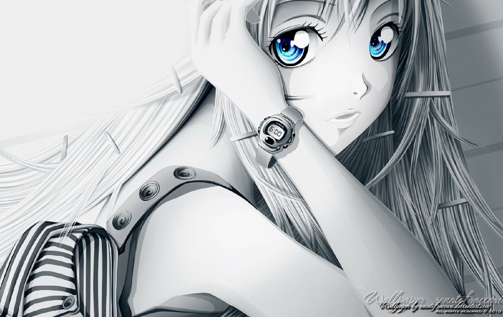 2010 (Year), leisure activity, adult, anime girls, looking at camera, women, young adult, character, young women, headshot, anime, indoors, hairstyle, HD Wallpaper