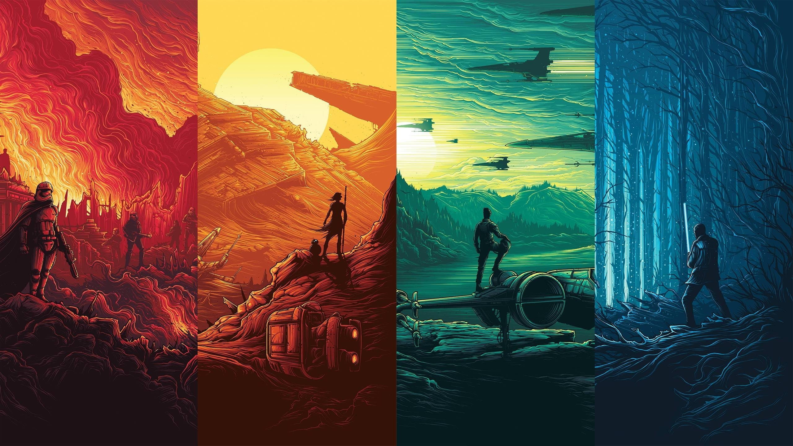 Star Wars: Episode VII - The Force Awakens, 2K, collage, HD Wallpaper