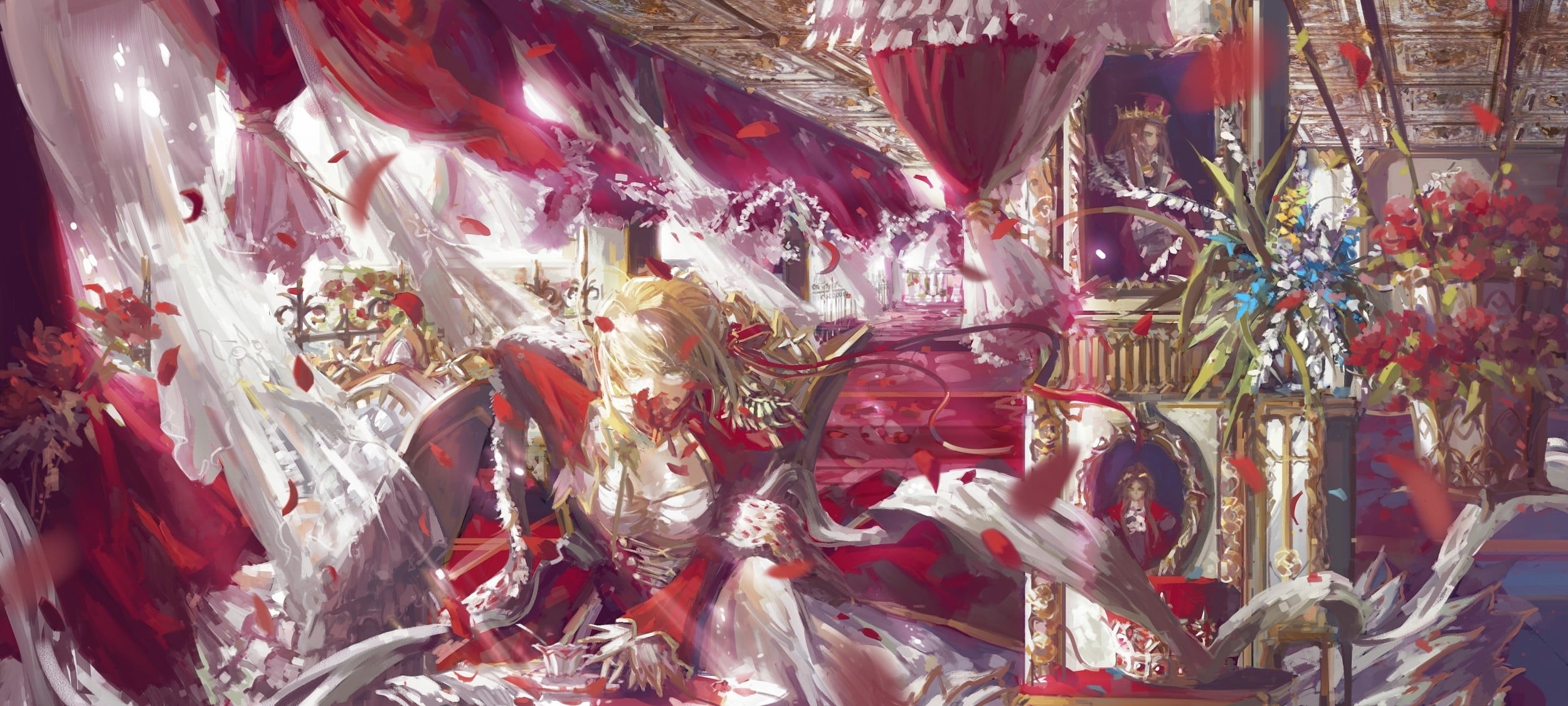 celebration, place of worship, abundance, art and craft, belief, decoration, flowers, indoors, no people, fantasy, backgrounds, Saber, retail, Saber Extra, HD Wallpaper