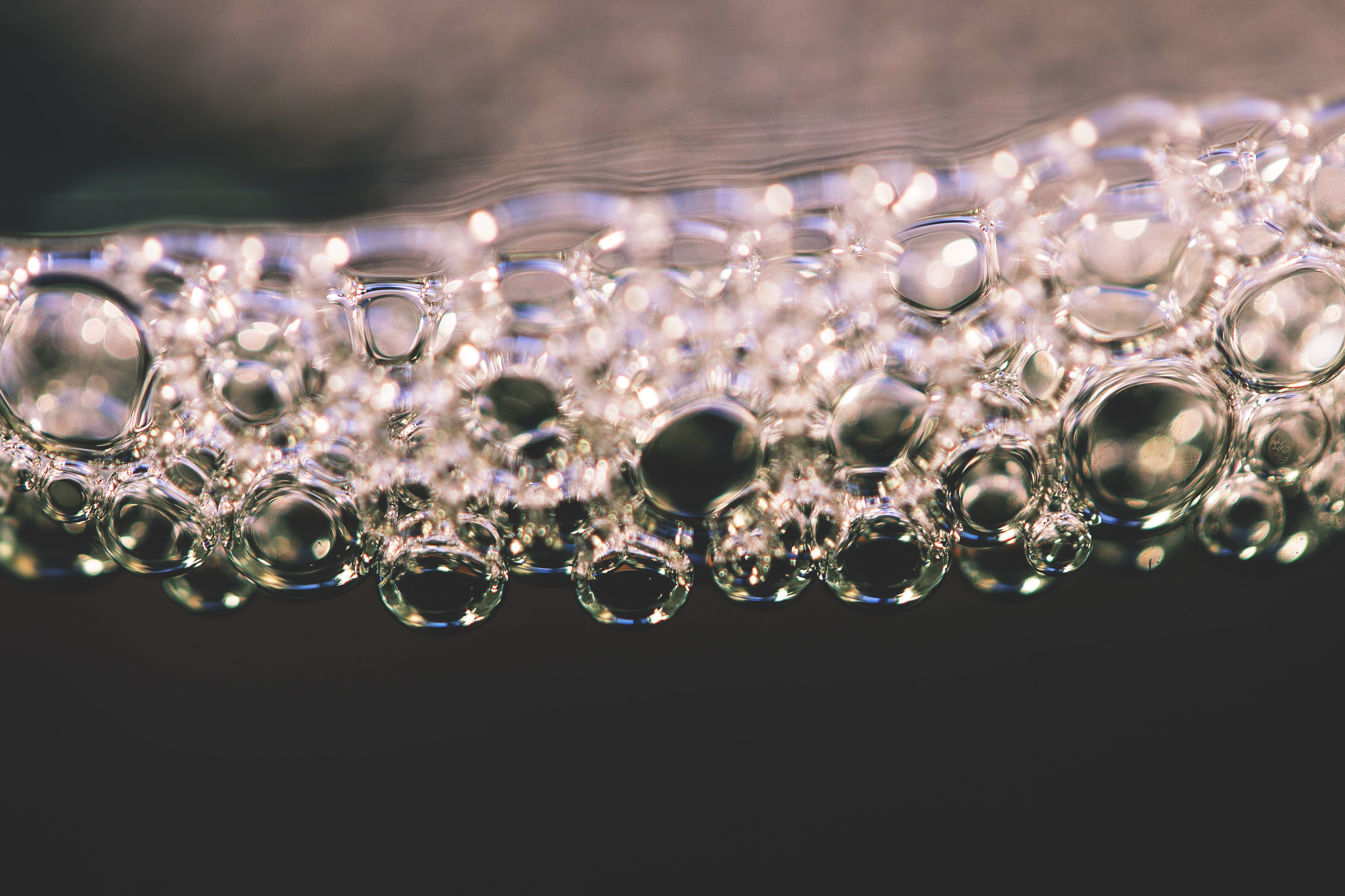 wet, transparent, drop, nature, fragility, indoors, luxury, clean, freshness, bright, macro, Water, studio shot, selective focus, no people, cleaning, bubbles, HD Wallpaper