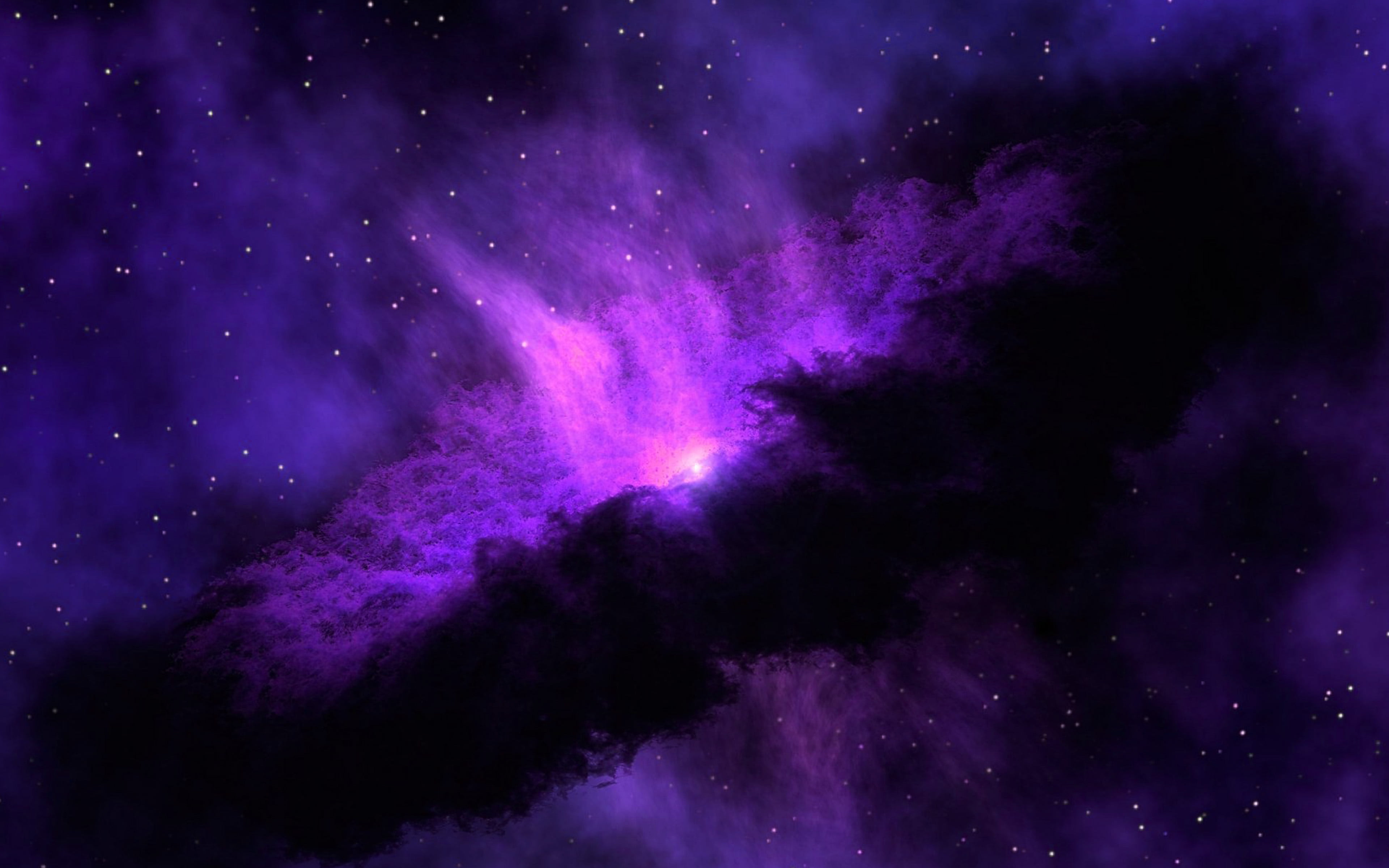 mystery, awesome, 4K, nature, sky, star - space, glowing, astronomy, ethereal, star, abstract backgrounds, purple, space, milky way, bright, nebula, night, HD Wallpaper
