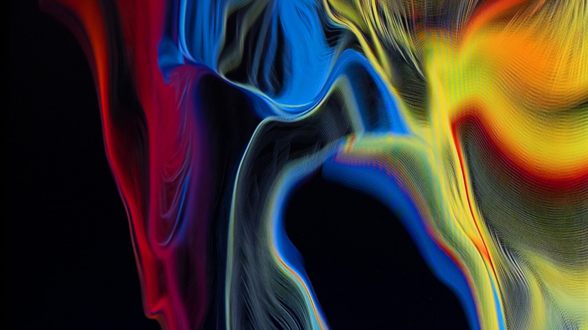close-up, ethereal, abstract, CGI, digital art, 1080P, creativity, psychedelic, black background, vibrant color, nature, smoke - physical structure, indoors, HD Wallpaper