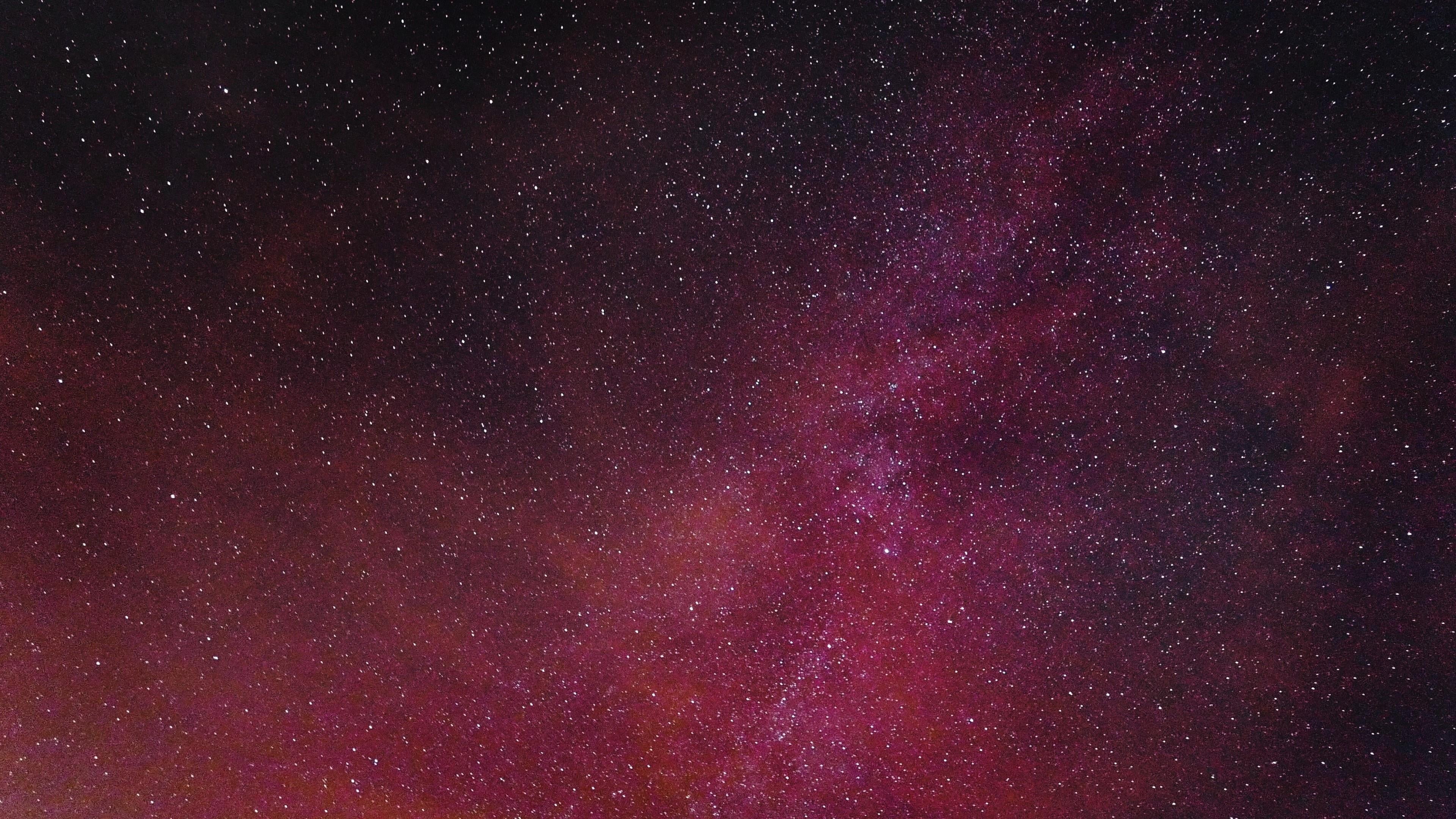 sky, scenics - nature, stars, red, galaxy, space and astronomy, starry, nature, no people, 4K, tranquility, backgrounds, low angle view, fantasy, ethereal, HD Wallpaper