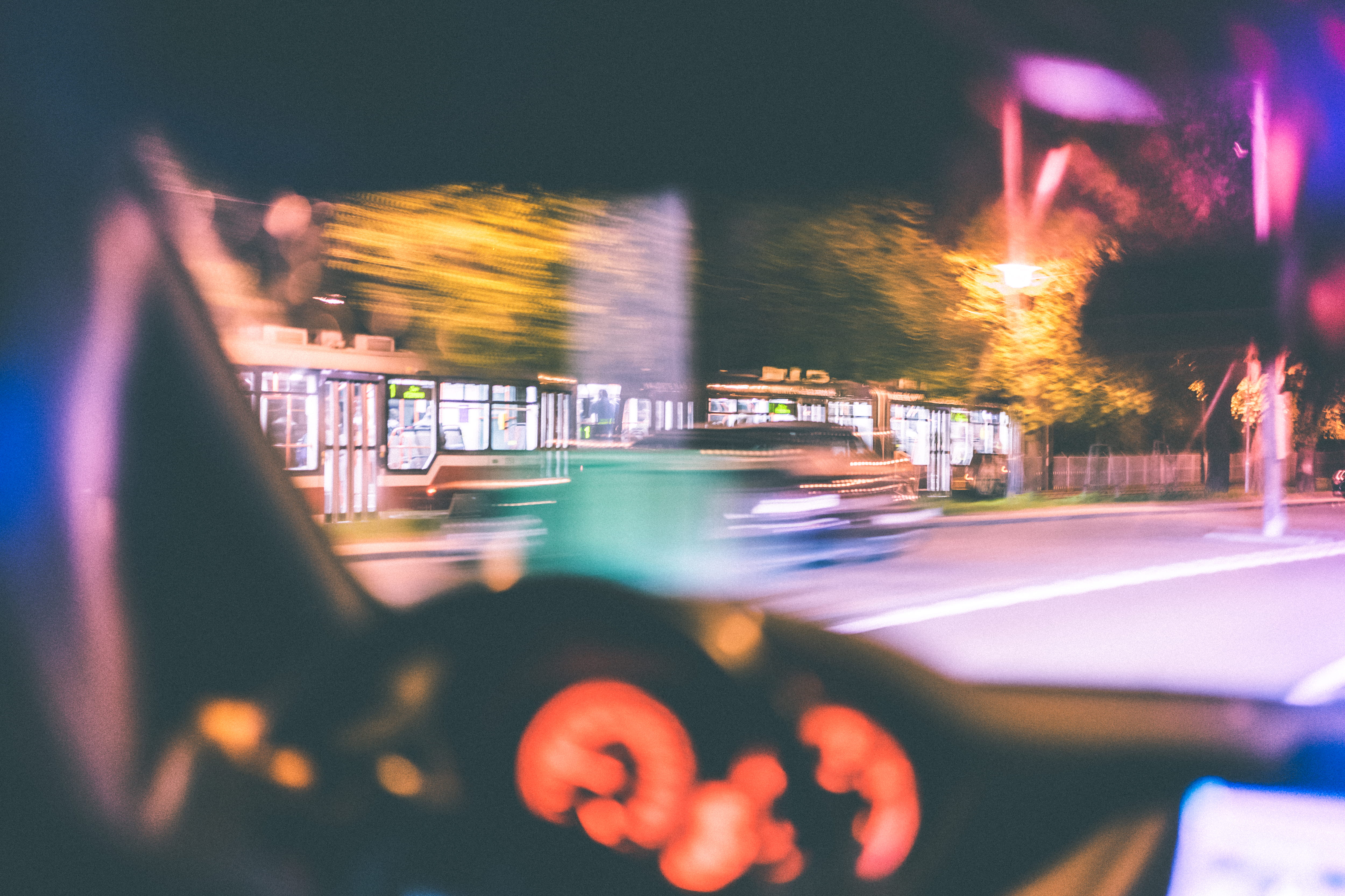 blurred, outdoors, traffic, colorful, mode of transportation, architecture, lighting Equipment, motion, glass - material, vehicle interior, people, city Life, HD Wallpaper