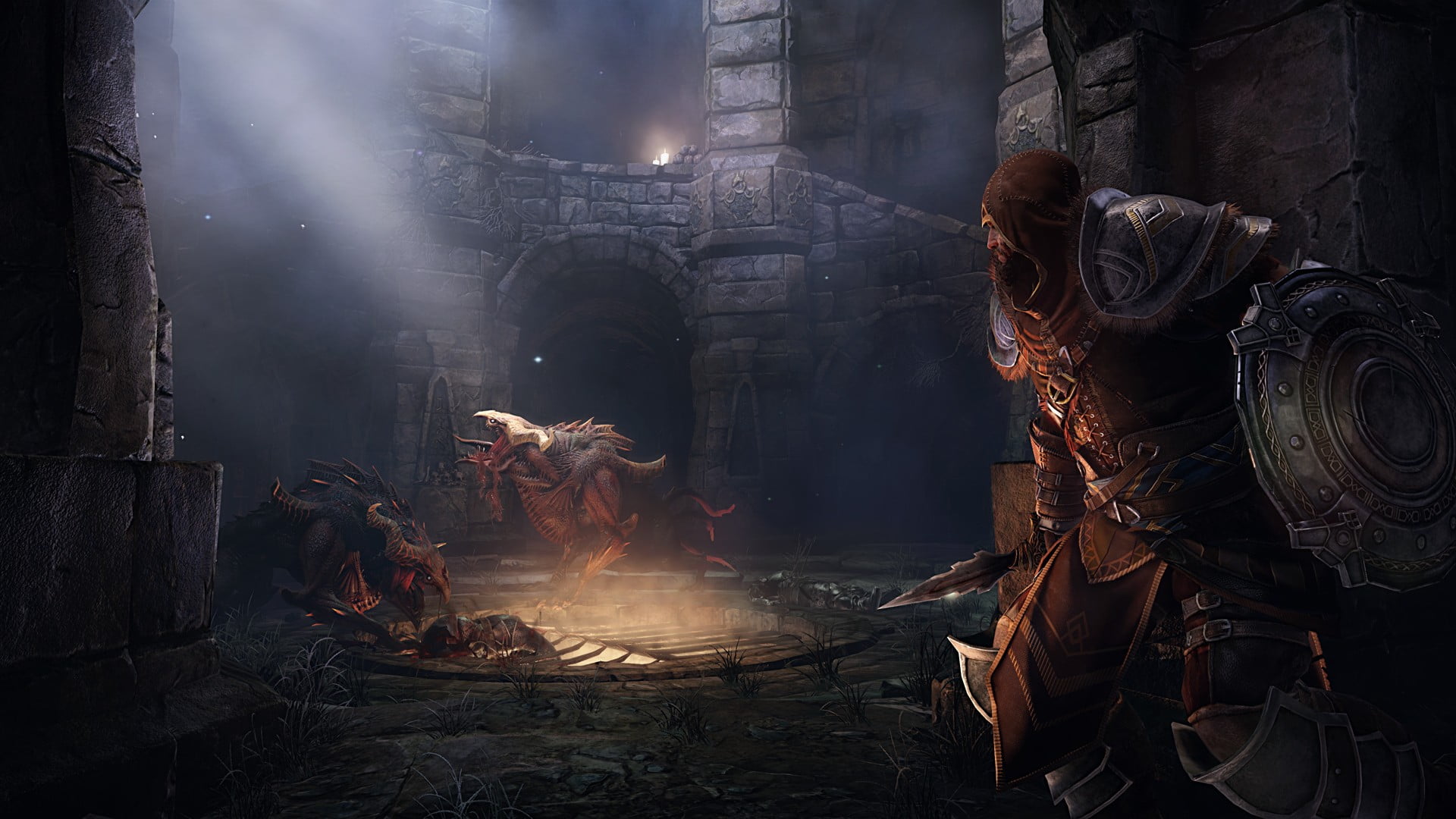 flame, built structure, lifestyles, men, art and craft, religion, video games, game, digital, indoors, real people, place of worship, Lords of the Fallen, HD Wallpaper