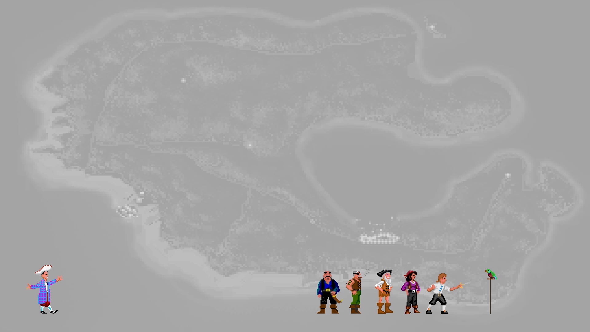 1080P, cloud - sky, pixel art, group of people, screenshot, crowd, application, men, vacations, artwork, outdoors, travel, Escape from Monkey Island, game, HD Wallpaper
